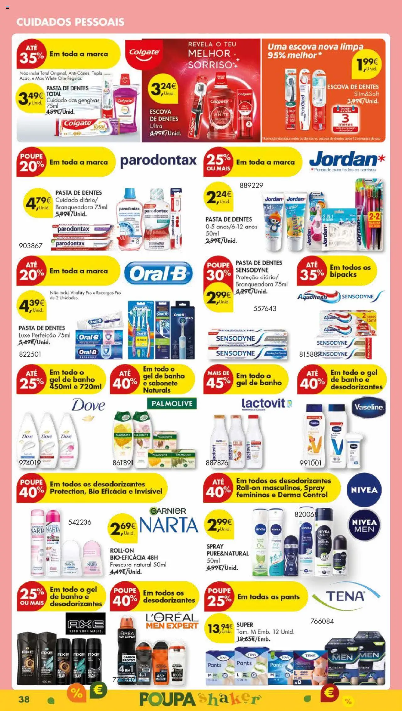 Pingo Doce folheto │ válido de 19.08.2025 | Página: 46 | Produtos: Gel de banho, Escova de dentes, Sabonete, Banho
