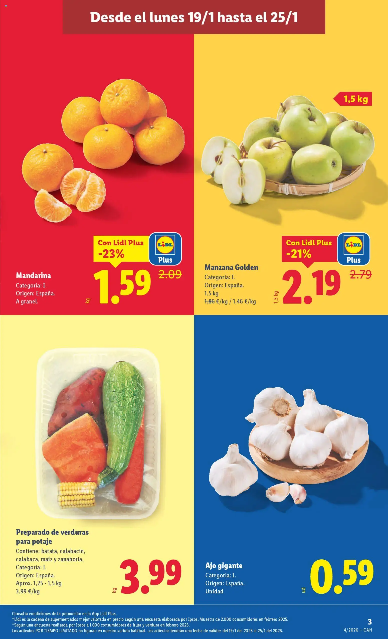 Lidl - Canarias │ válido desde el 19.01.2026 | Página: 3 | Productos: Manzana