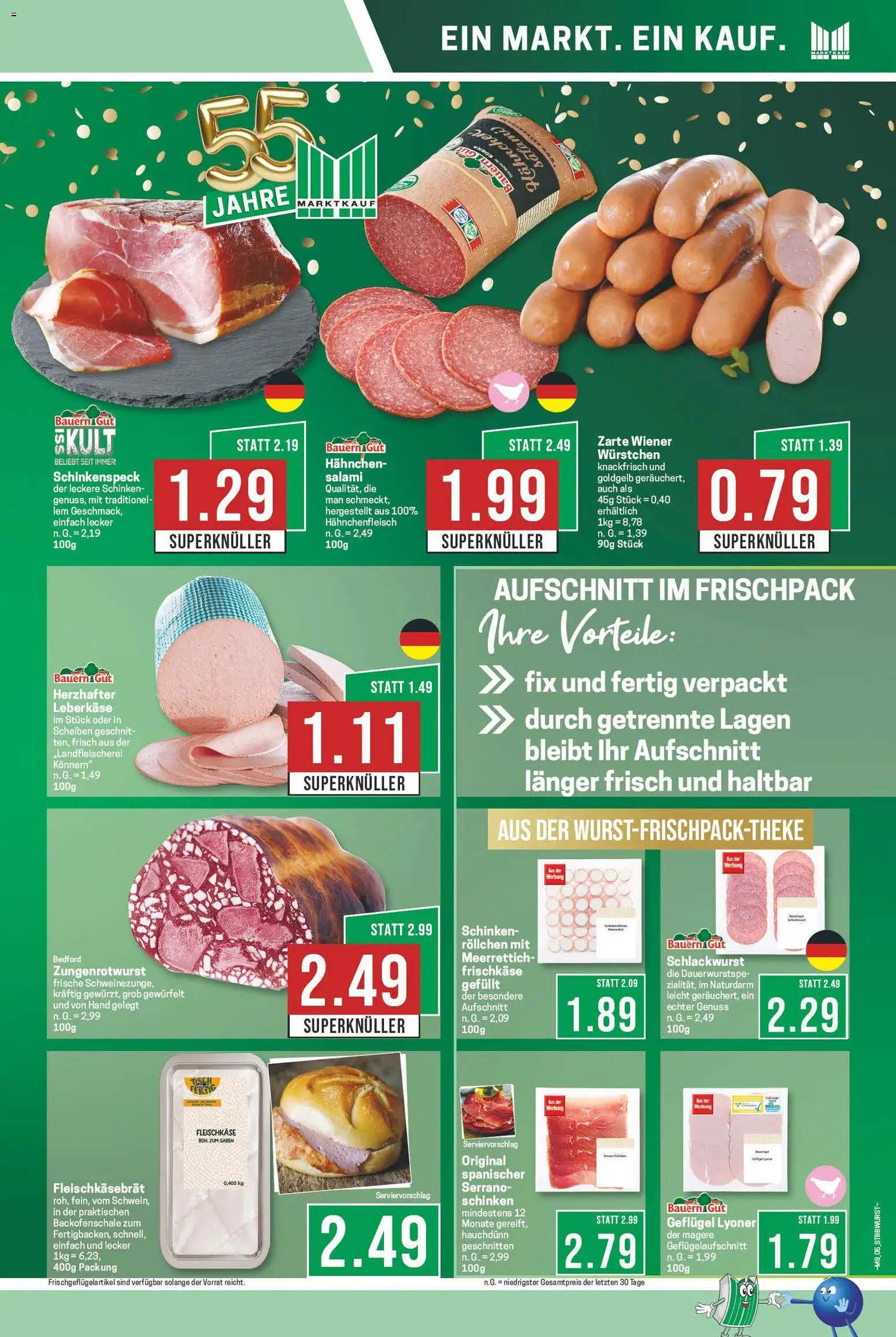 Marktkauf Prospekt 	 – gültig ab 16.02.2026 | Seite: 5 | Produkte: Hahnchen, Tisch, Schinken, Frischkase