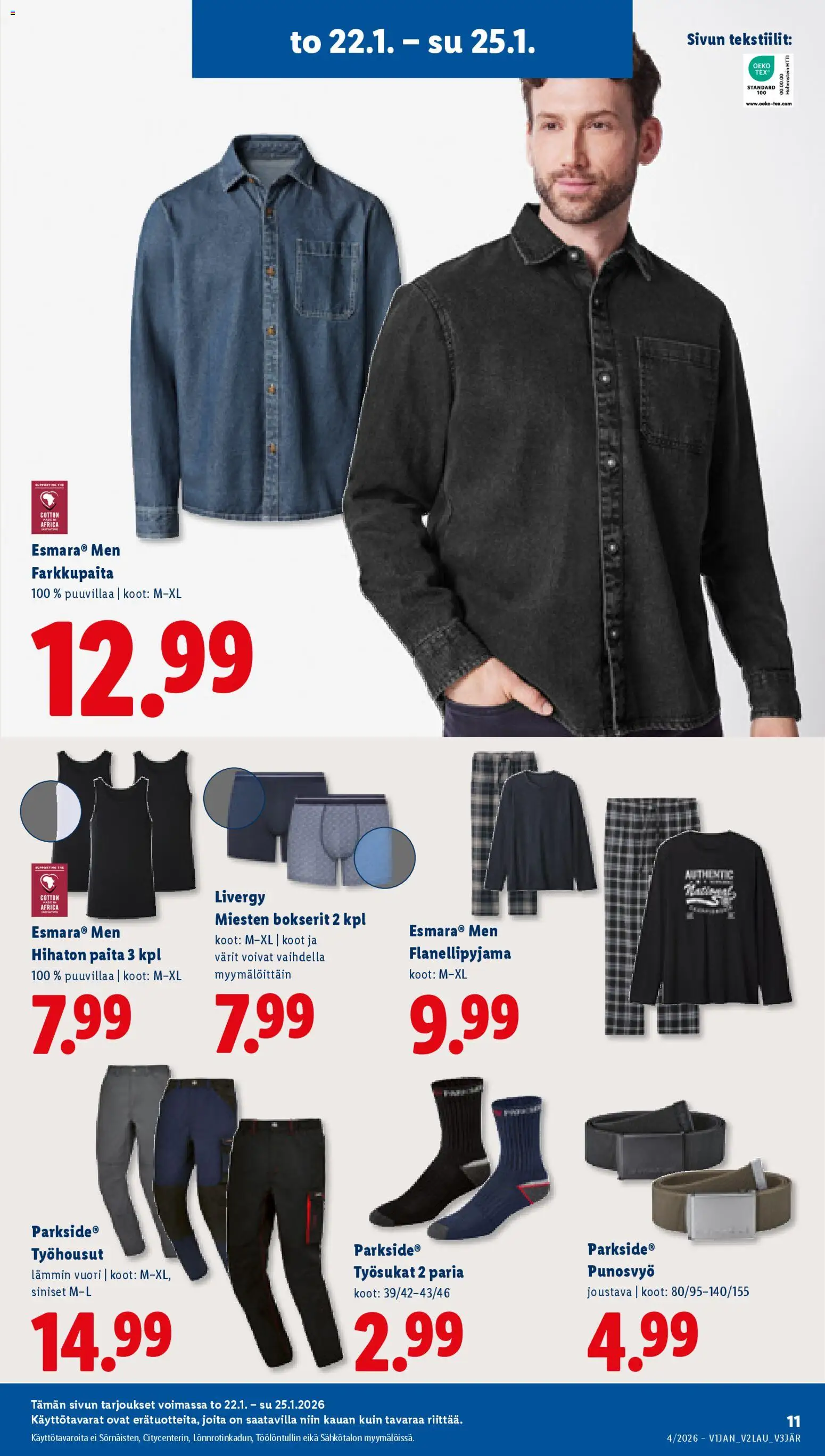 Lidl tarjoukset – voimassa 22.01.2026 alkaen | Sivu: 15 | Tuotteet: Paita, Bokserit