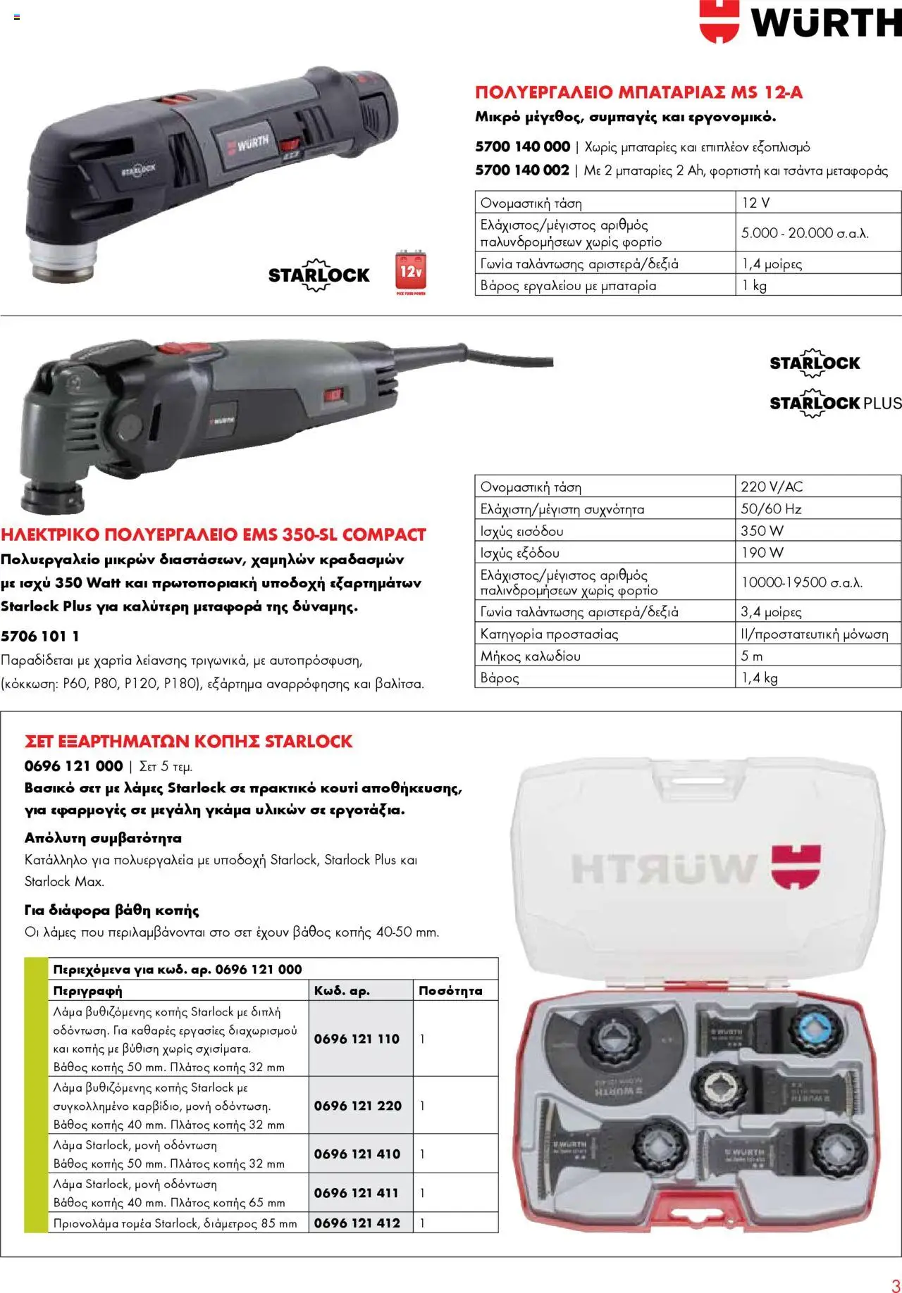 WURTH - Starlock Πολυεργαλεία & Εξαρτήματα – σε ισχύ από 01.10.2025 | Σελίδα: 3