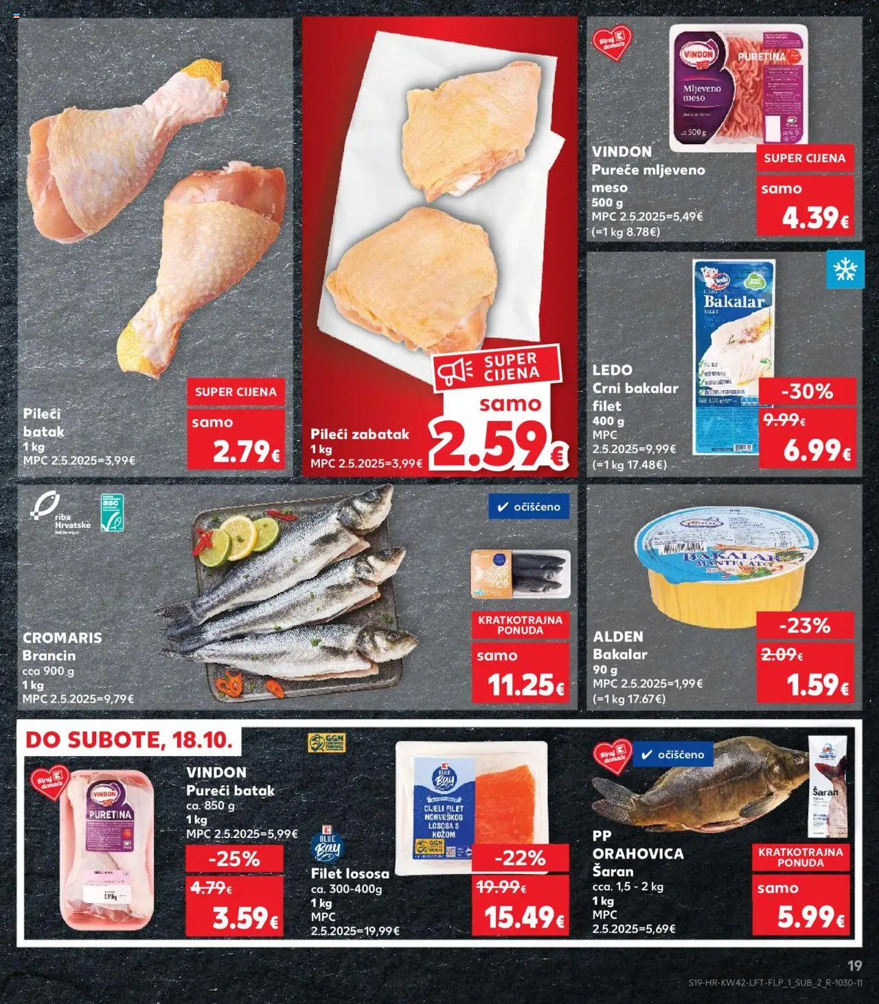 Kaufland katalog | vrijedi od 15.10.2025 | Stranica: 19 | Proizvodi: Puretina, Riba, Ledo, Mljeveno meso