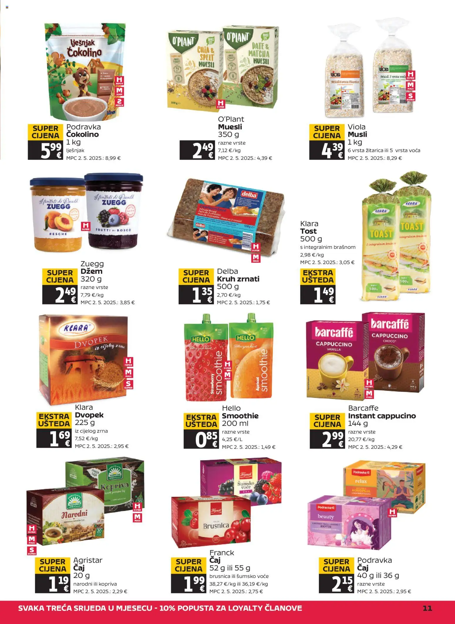 Tommy katalog | vrijedi od 15.01.2026 | Stranica: 11 | Proizvodi: Toast, Dvopek, Voće, Čokolino