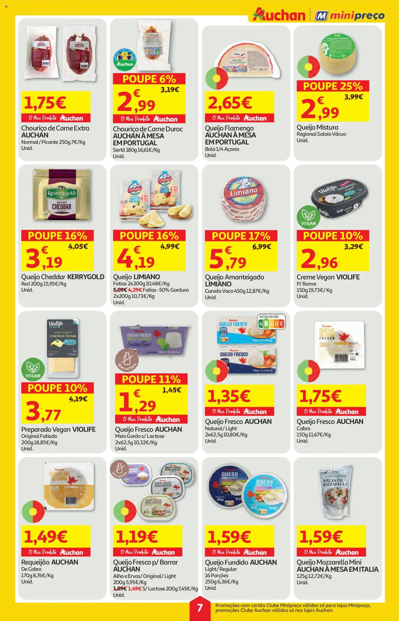 Auchan folheto │ válido de 01.01.2026 | Página: 7 | Produtos: Mesa, Queijo, Requeijão, Carne