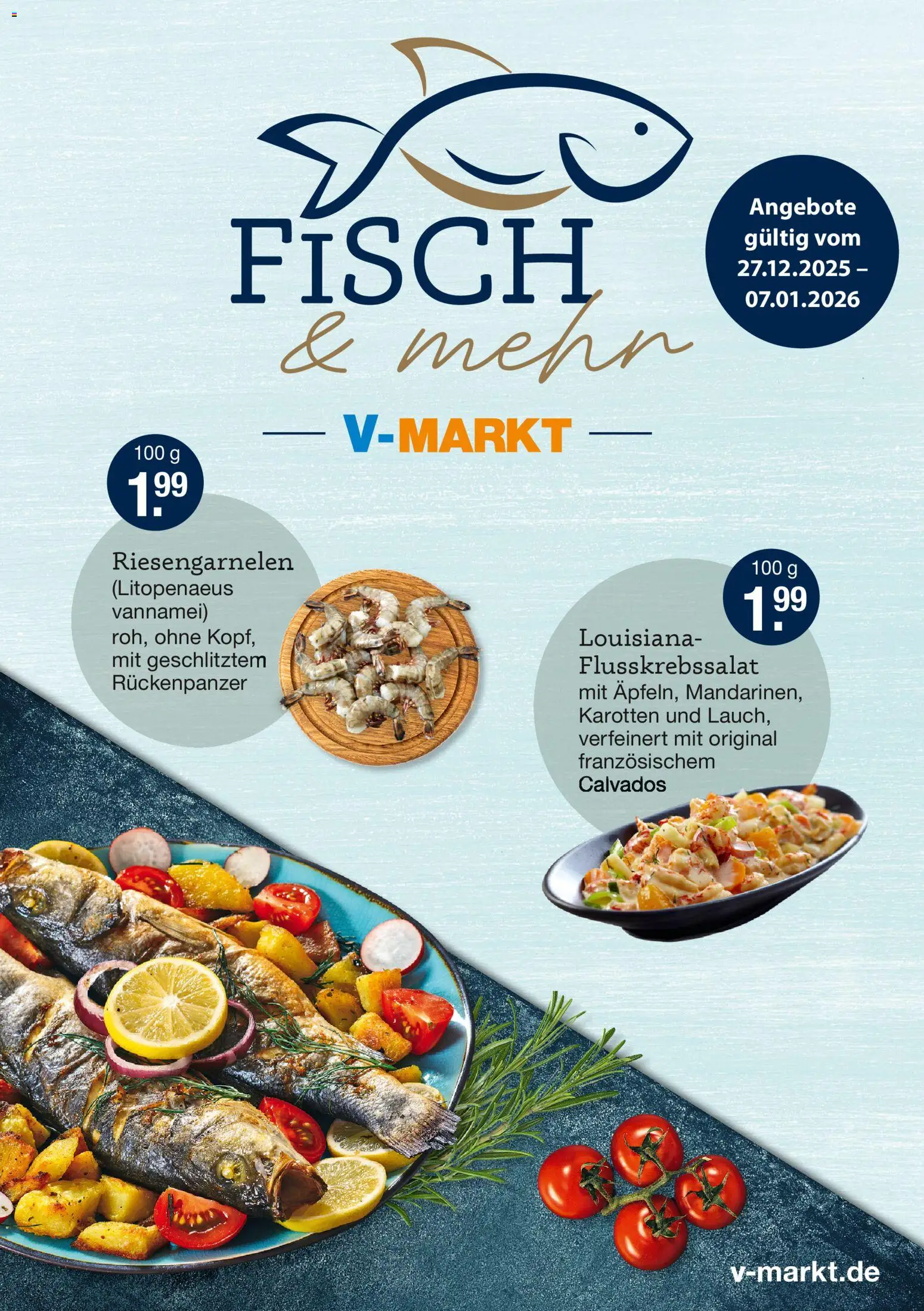 V-Markt - München Fischwerbung – gültig ab 27.12.2025 | Seite: 1 | Produkte: Fisch