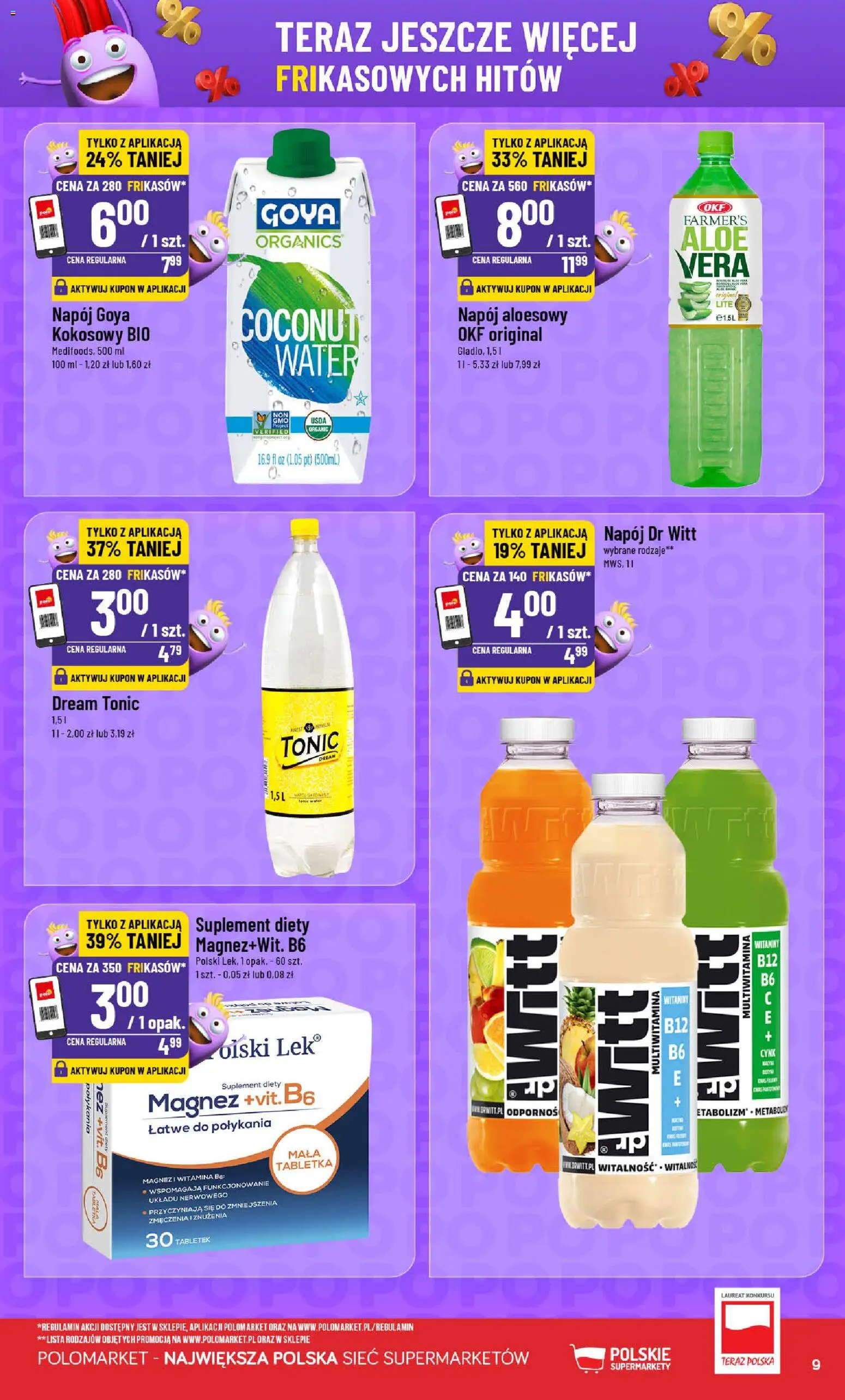 POLOmarket gazetka - Frikasowe Hity od 18.03.2026 | Strona: 9 | Produkty: Napój aloesowy