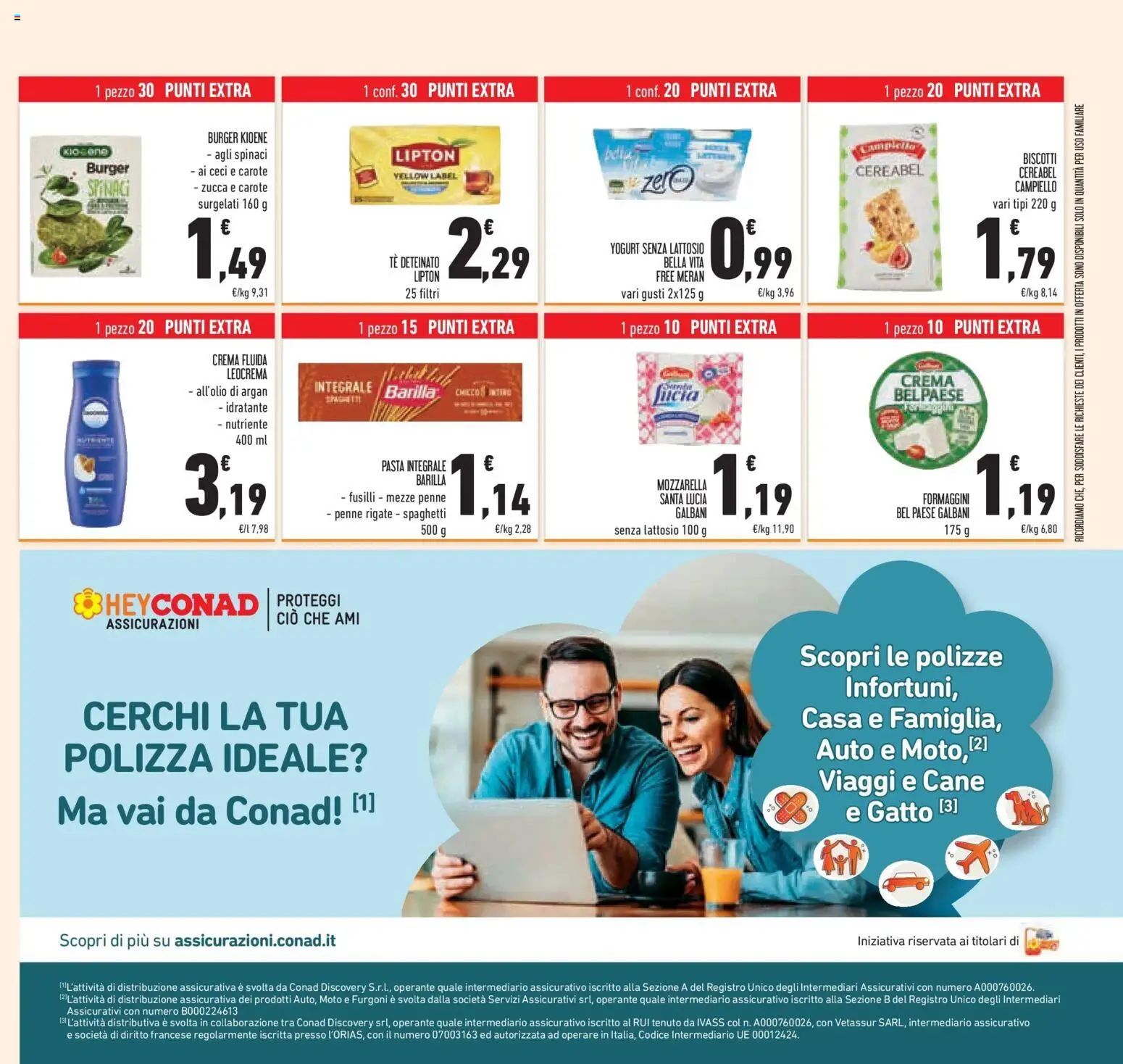 Volantino Conad del 11.02.2026 | Pagina: 45 | Prodotti: Ceci, Pasta, Spinaci, Fusilli