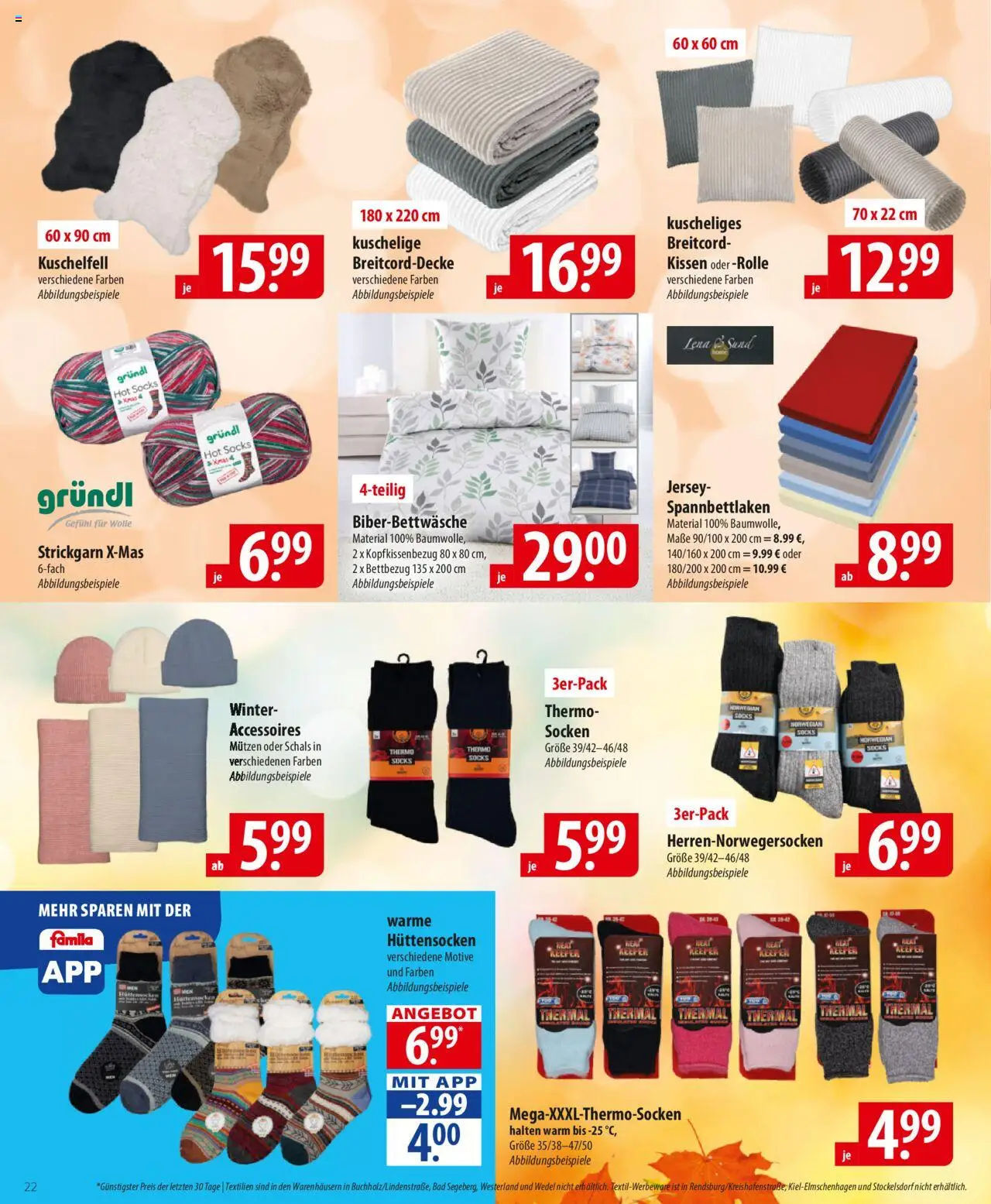 Famila Prospekt 	 – gültig ab 20.10.2025 | Seite: 22 | Produkte: Kissen, Bad, Socken