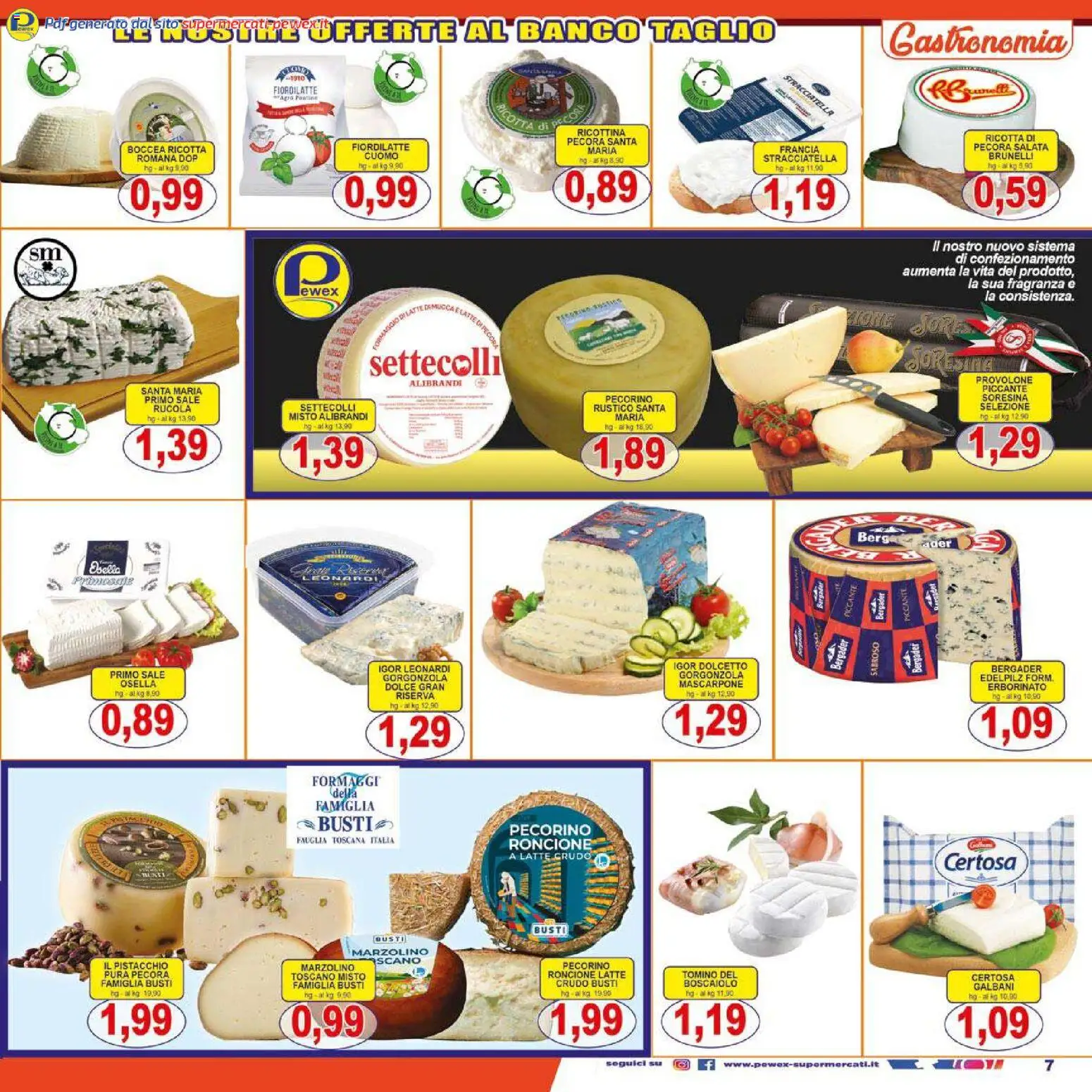 Volantino Pewex del 26.01.2026 | Pagina: 7 | Prodotti: Rucola, Latte, Mascarpone, Fragranza