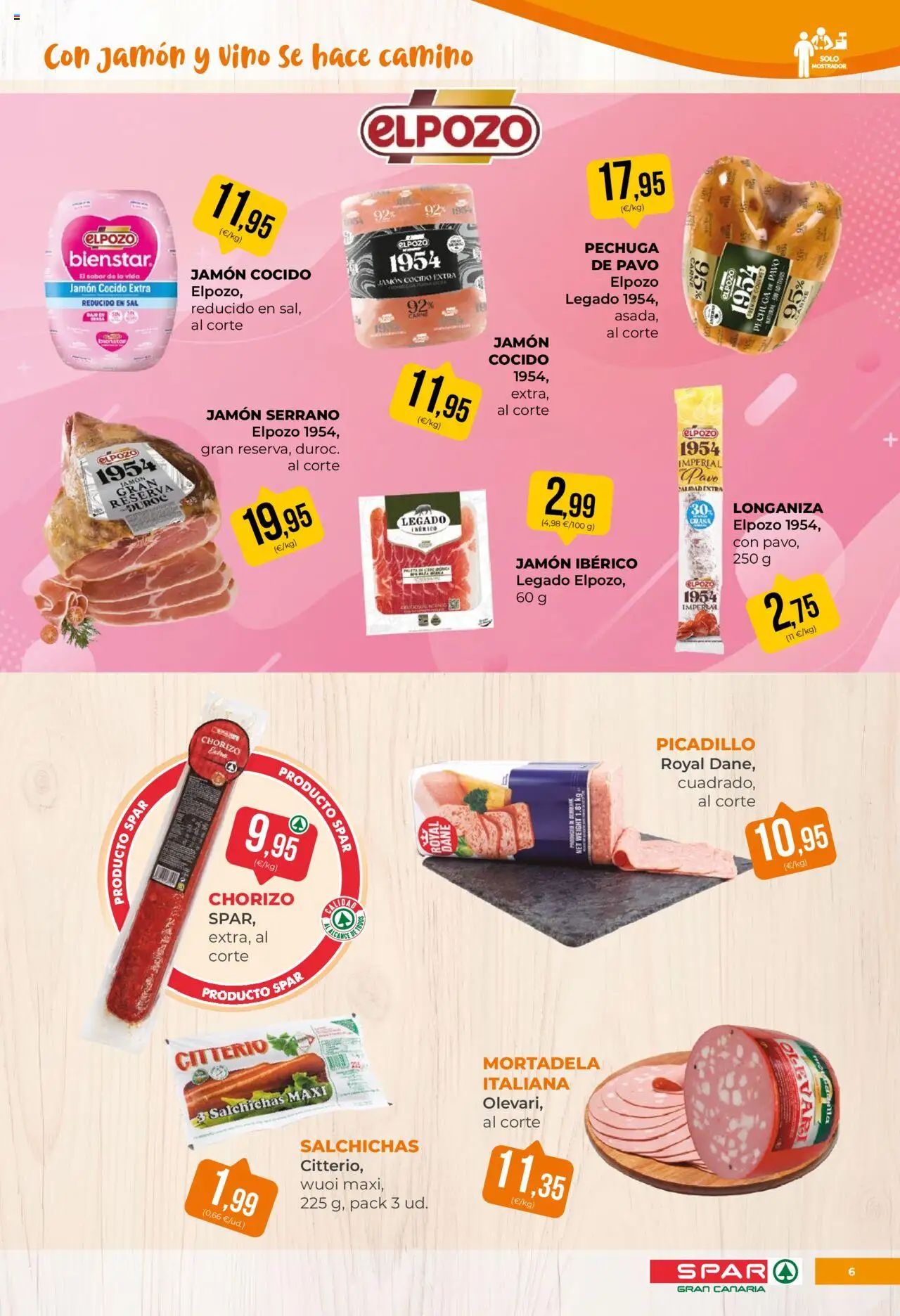 Spar folleto │ válido desde el 22.08.2025 | Página: 6 | Productos: Jamón serrano, Jamón, Jamón cocido, Mortadela