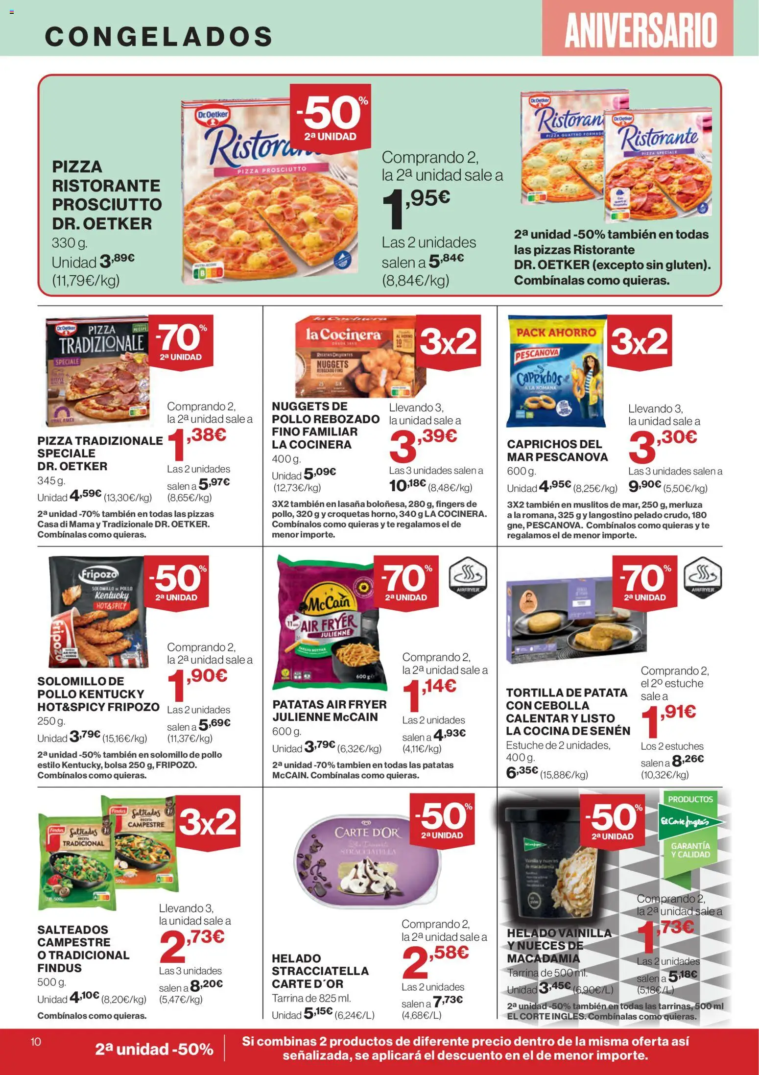 Supercor folleto │ válido desde el 06.11.2025 | Página: 10 | Productos: Pizza, Té, Helado, Langostino