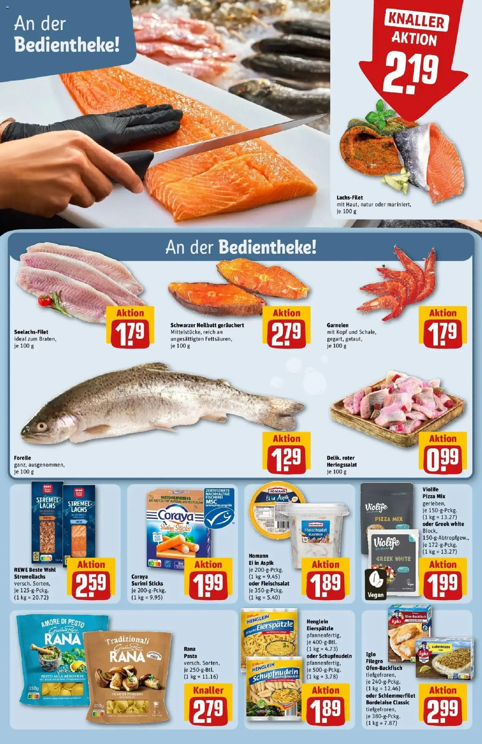 Rewe prospekt Höchberg	 – gültig ab 16.02.2026 | Seite: 18 | Produkte: Garnelen, Lachs, Pfeffer, Pizza