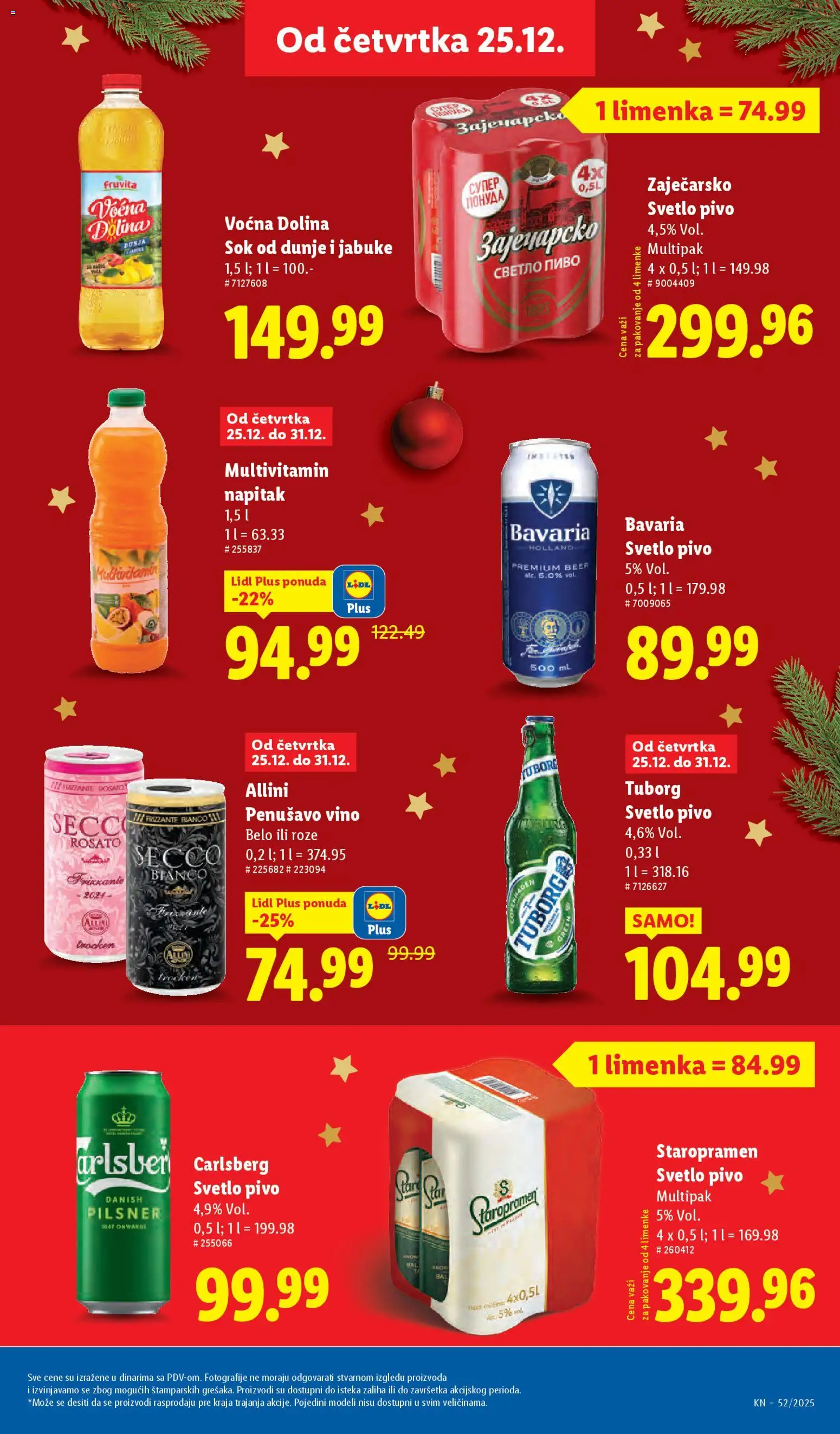 Lidl katalog - važi od 25.12.2025 | Strana: 27 | Proizvode: Tuborg, Pakovanje, Carlsberg, Jabuke