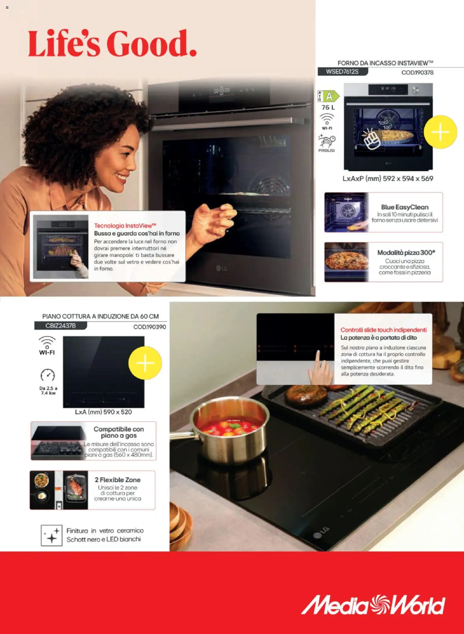 Volantino Media World del 25.11.2025 | Pagina: 55 | Prodotti: Pizza, Piano cottura, Forno