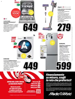 Anteprima del volantino Volantino Media World	 valido a partire dal 13.10.2025 | Pagina: 32 | Prodotti: Scopa elettrica, Lavatrice, Dyson, Samsung
