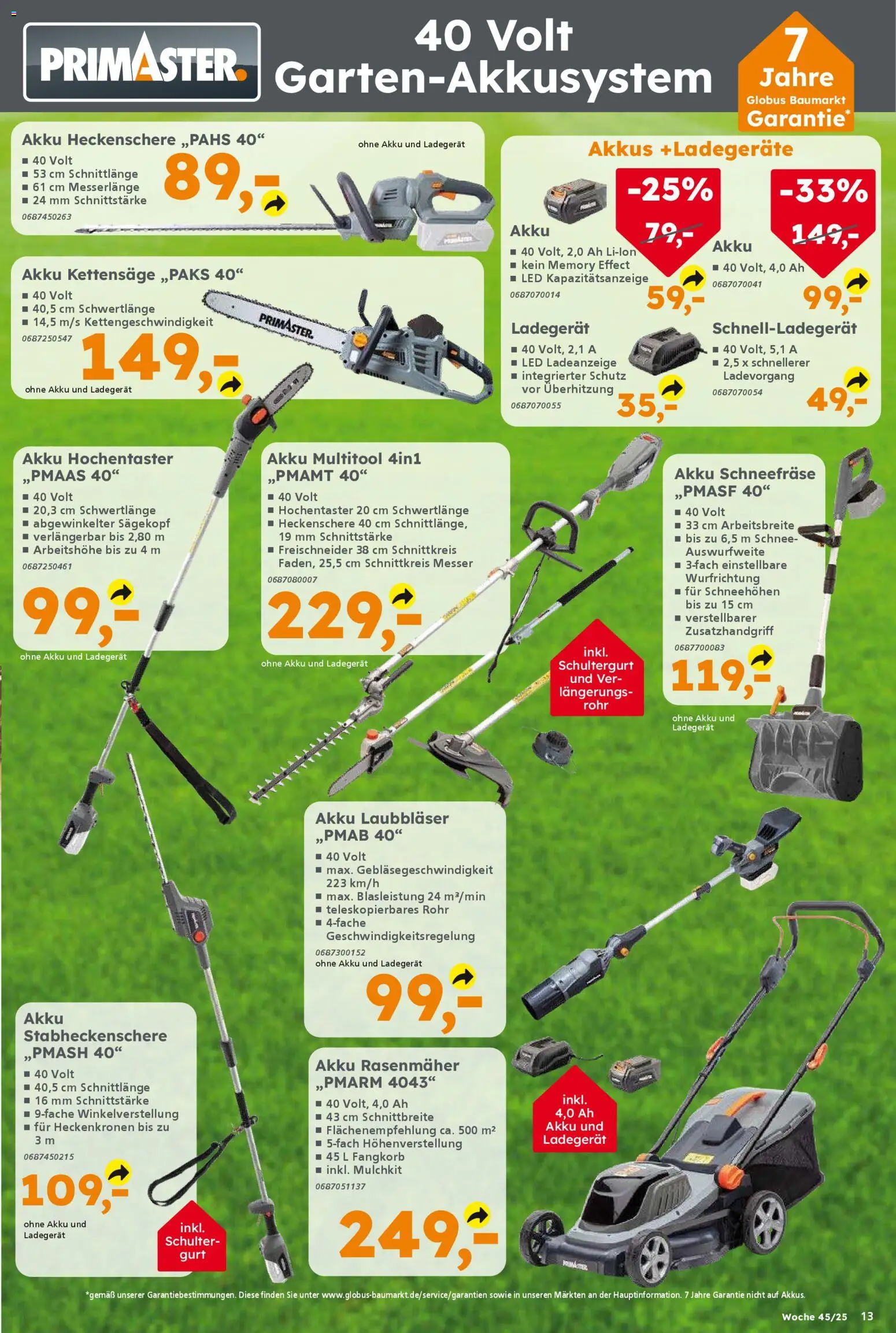 Globus Baumarkt - Sachsen – gültig ab 03.11.2025 | Seite: 13 | Produkte: Rasenmäher, Ladegerät