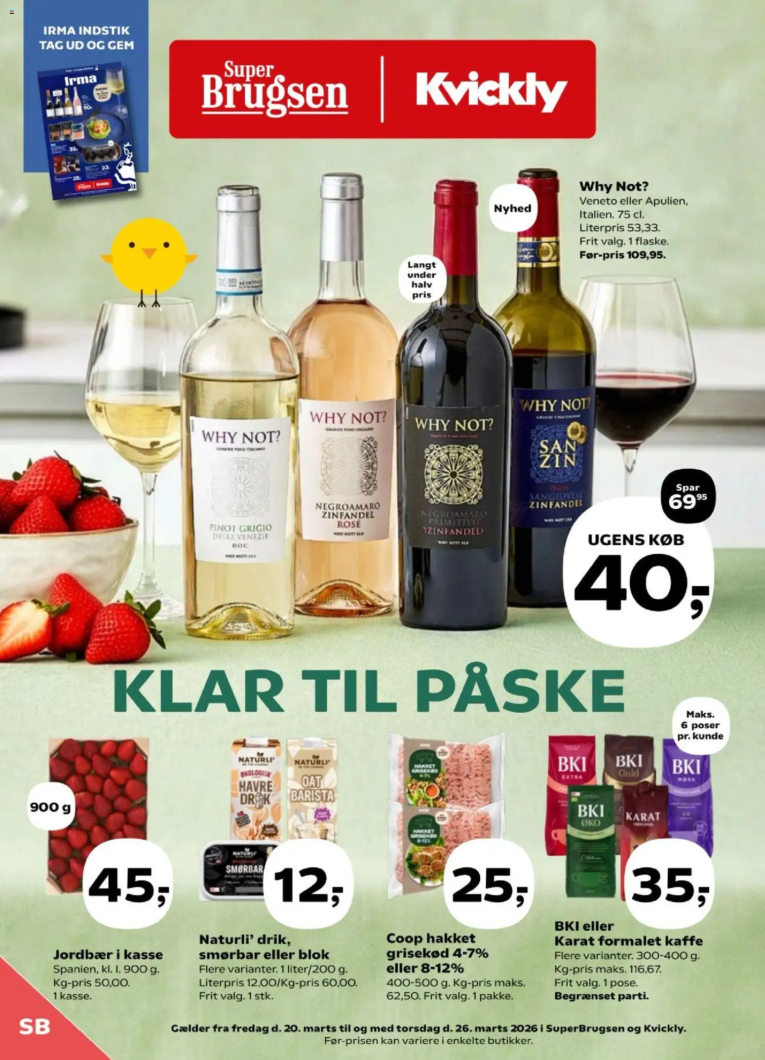 Super Brugsen tilbudsavis – gyldig fra 19.03.2026 | Side: 1 | Produkter: Kaffe, Jordbær