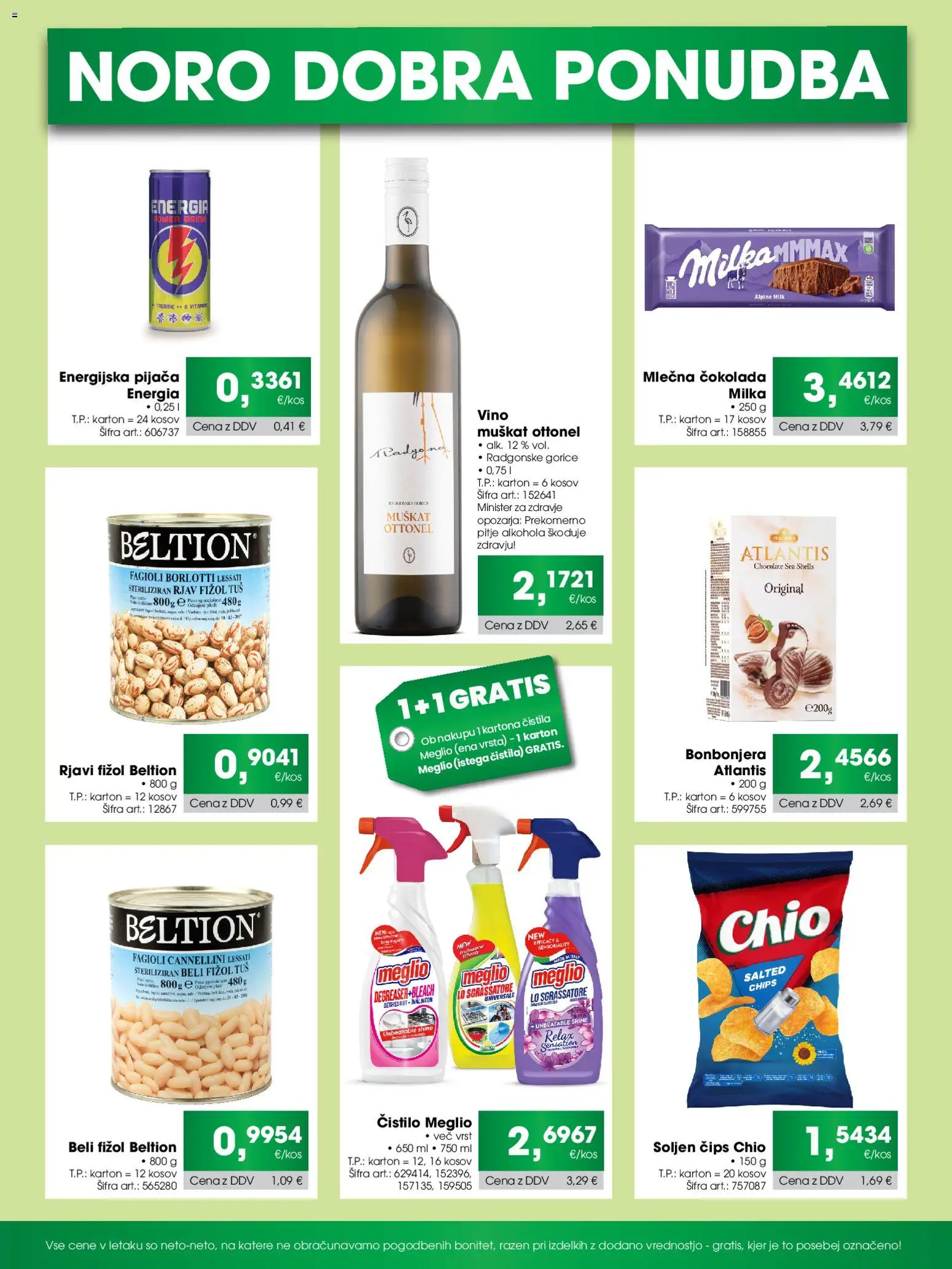 Novi Tuš katalog ponudbe – veljaven od 20.11.2025 | Stran: 2 | Izdelki: Čistila, Cokolada, Vino, Cips