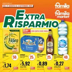 Anteprima del volantino Famila Extra Risparmio catalogo valido a partire dal 27.08.2025