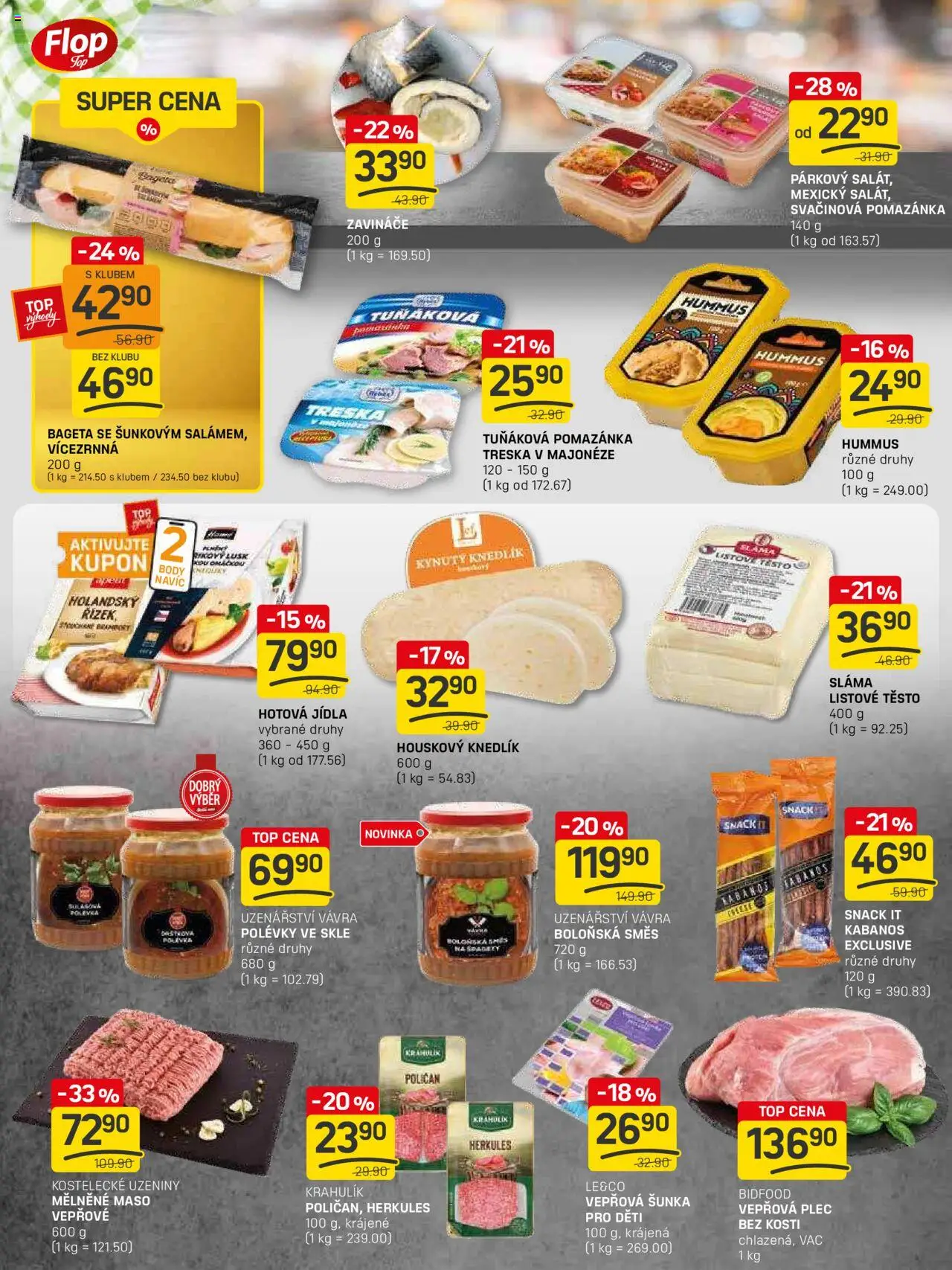 Flop leták - FlopTop od 16.07.2025 | Strana: 6 | Produkty: Šunka, Listové těsto, Maso, Body