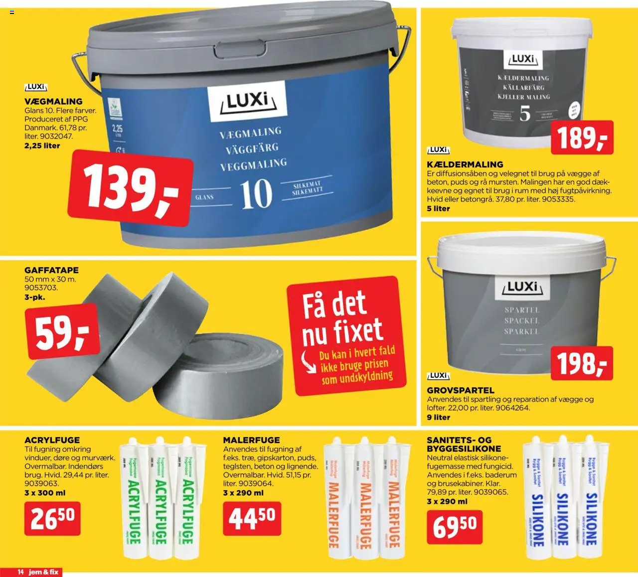Jem & fix tilbudsavis – gyldig fra 14.09.2025 | Side: 14 | Produkter: Søm, Maling