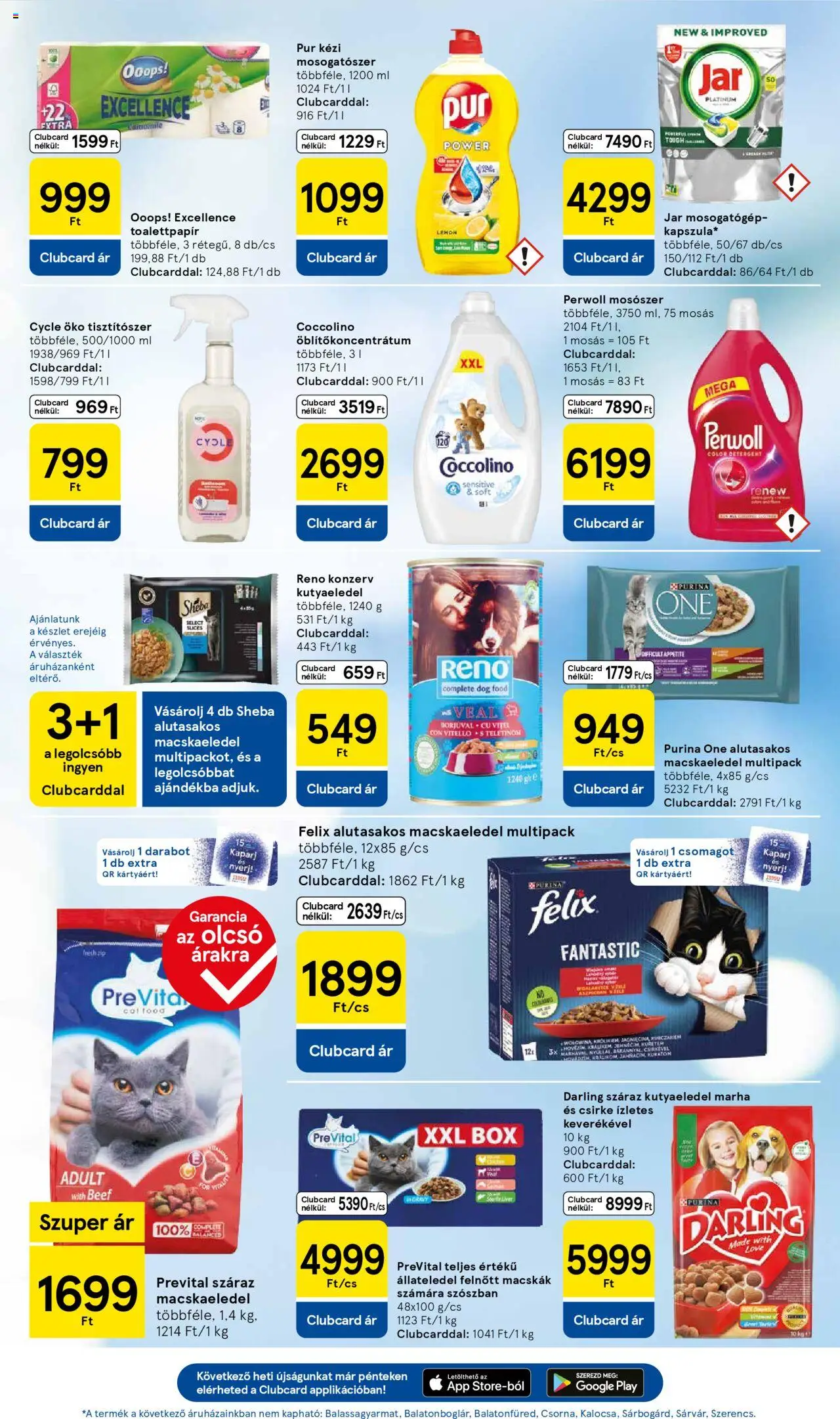 Tesco akciós ujság - amely érvényes a következő dátumtól: 14.08.2025 | Oldal: 7 | Termékek: Coccolino, Macskaeledel, Mosószer, Mosogatószer