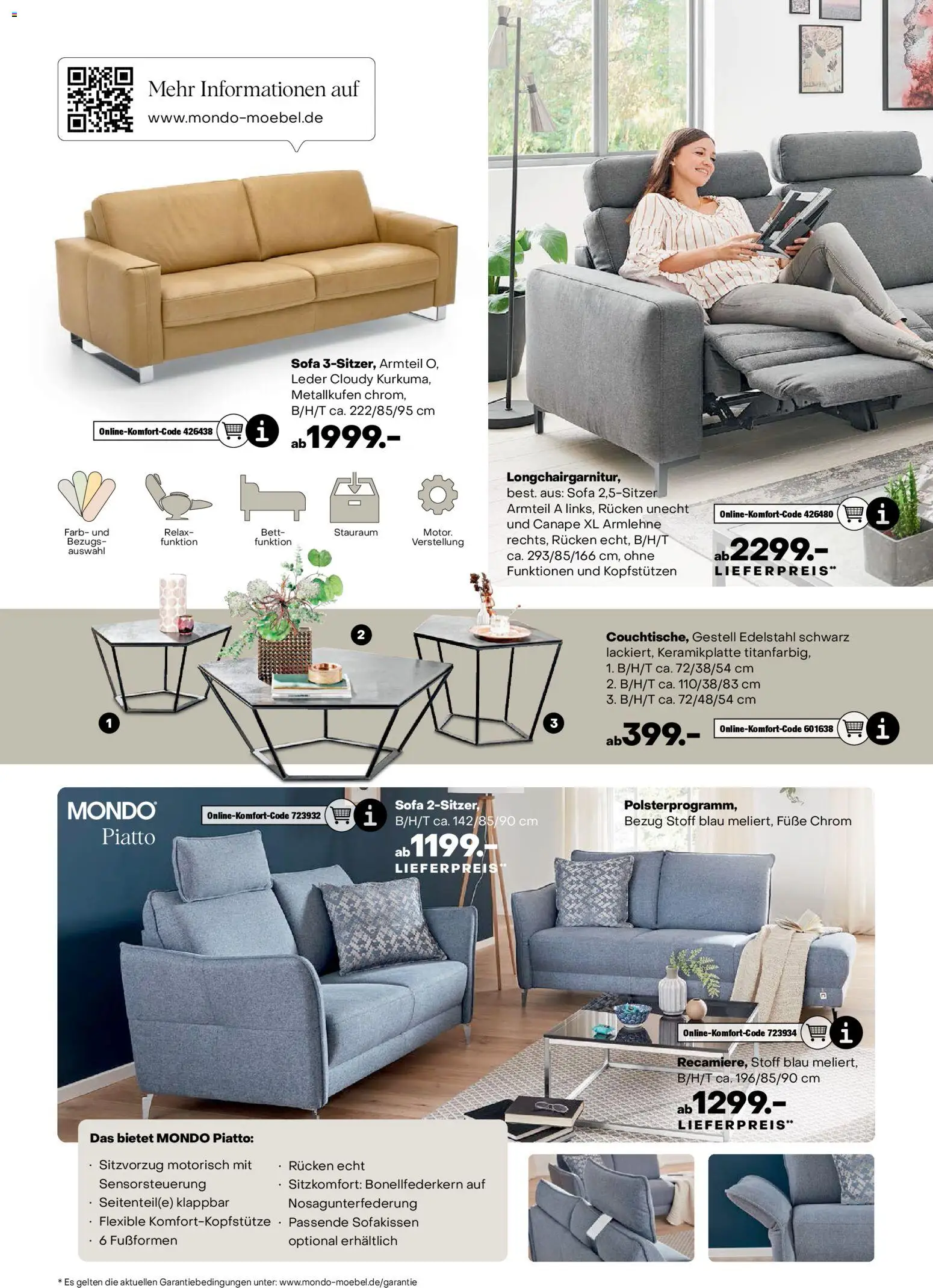 Ostermann Endlich Herbst MONDO Prospekt – gültig ab 25.10.2025 | Seite: 12 | Produkte: Bett, Sofa