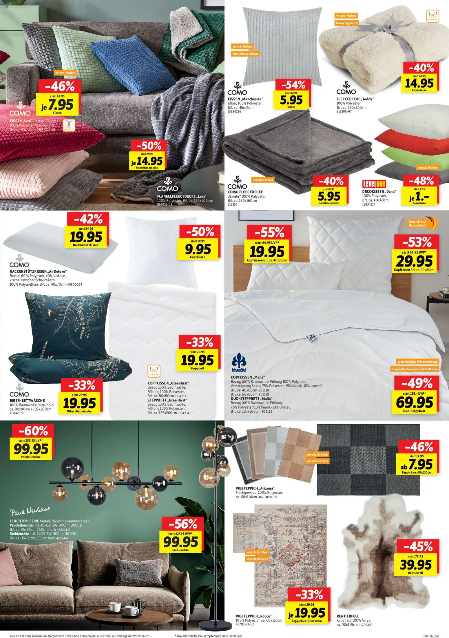 Sconto Prospekt 	 – gültig ab 22.12.2025 | Seite: 11 | Produkte: Kissen, Kopfkissen, Teppich