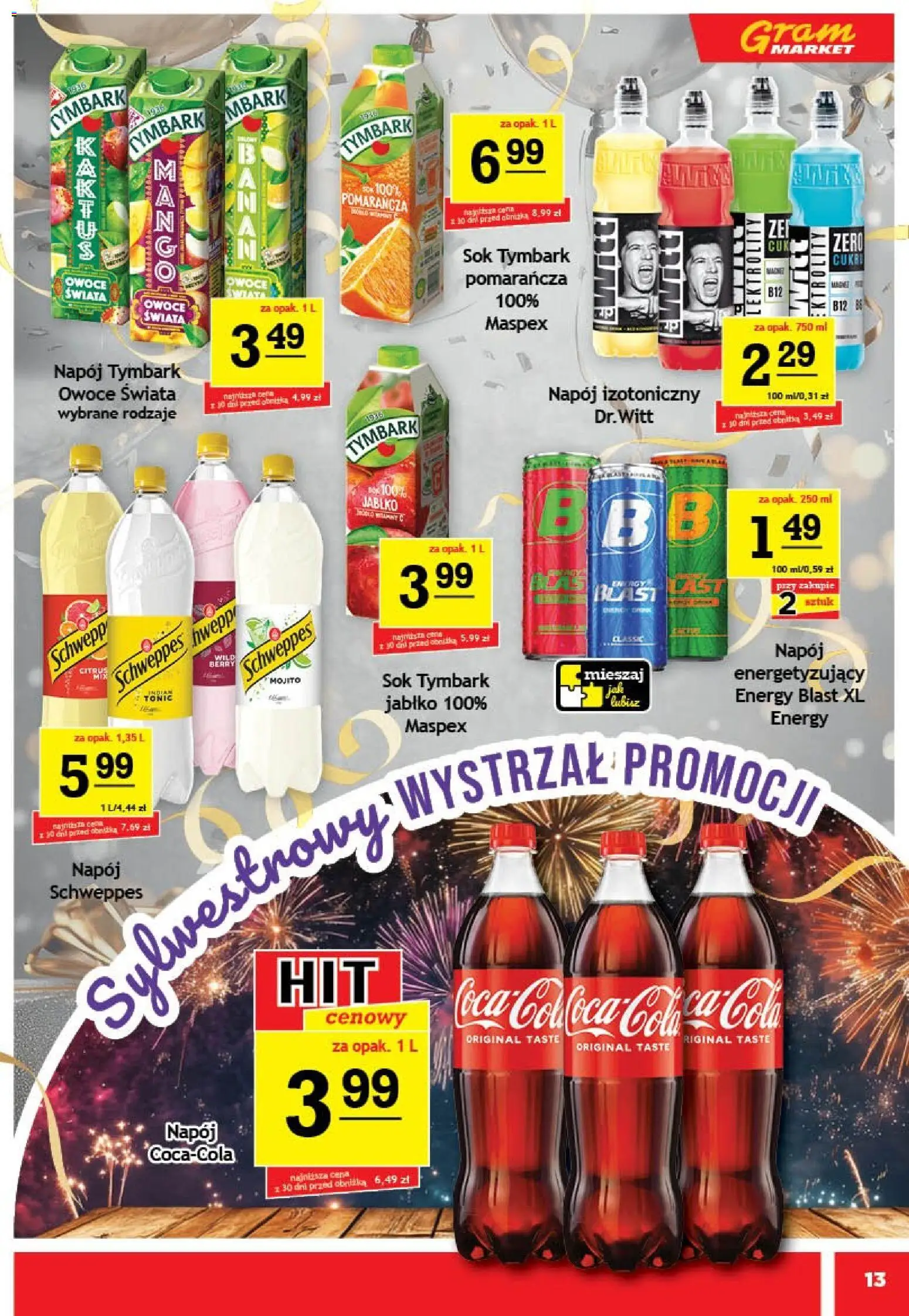 Gram Market Gazetka od 29.12.2025 | Strona: 13 | Produkty: Sok, Owoce