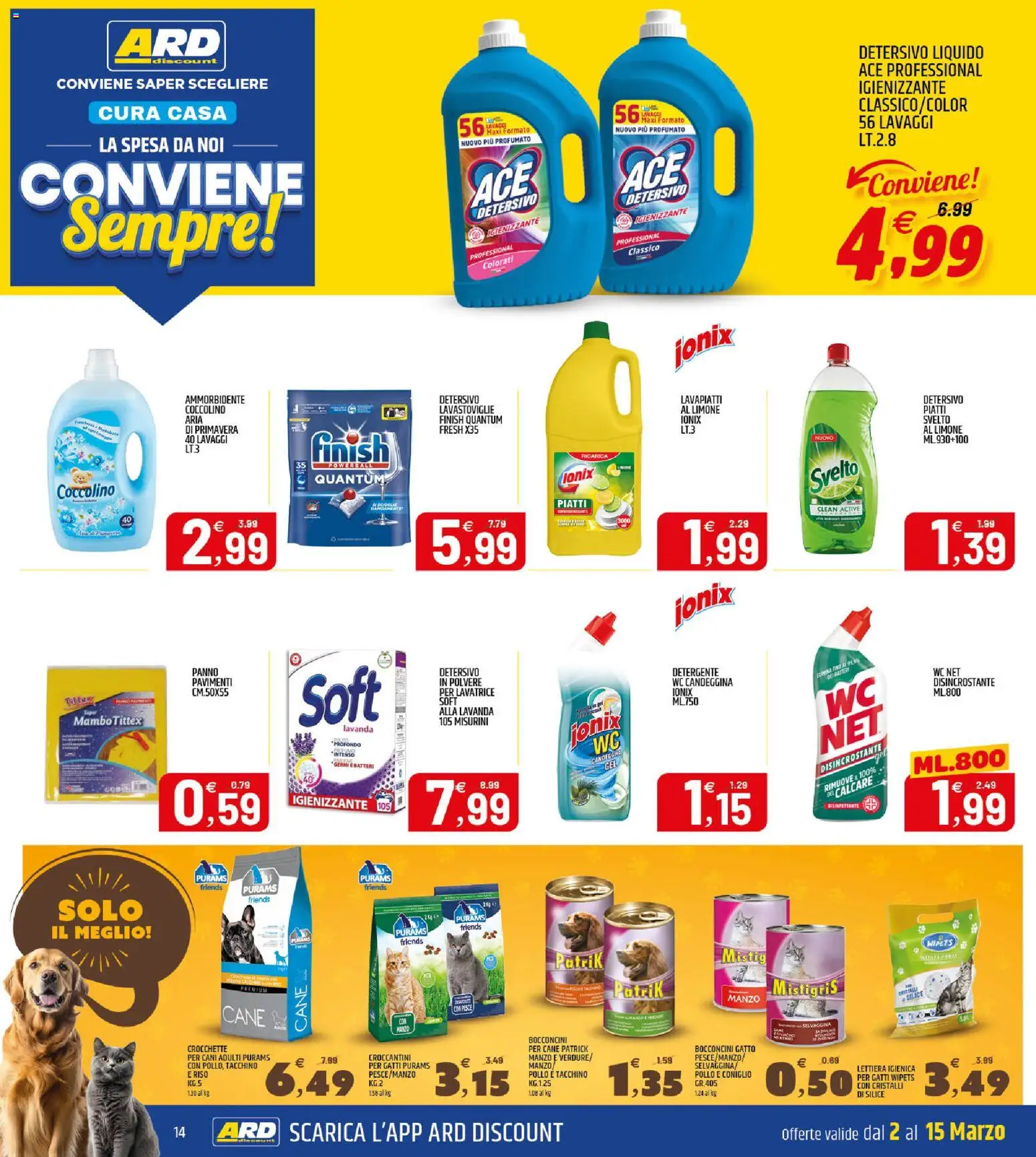 Volantino ARD Discount del 02.03.2026 | Pagina: 14 | Prodotti: Tacchino, Limone, Lavastoviglie, WC
