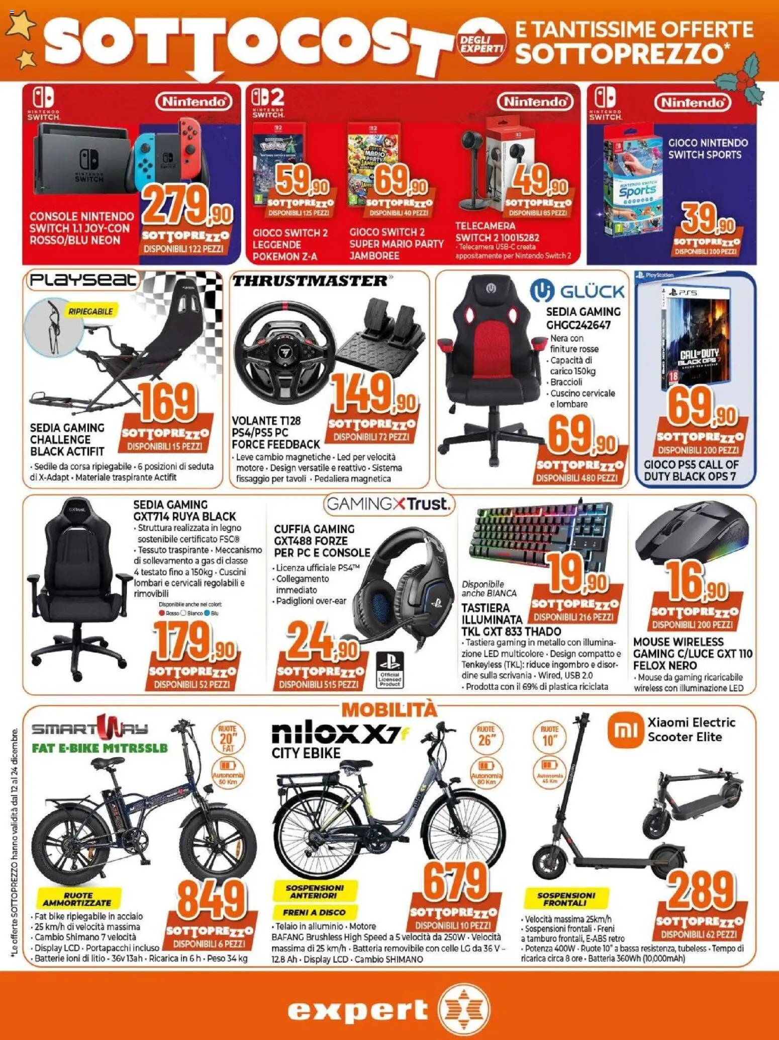Volantino Expert del 12.12.2025 | Pagina: 15 | Prodotti: Tastiera, Playstation, Cuscino, Batteria