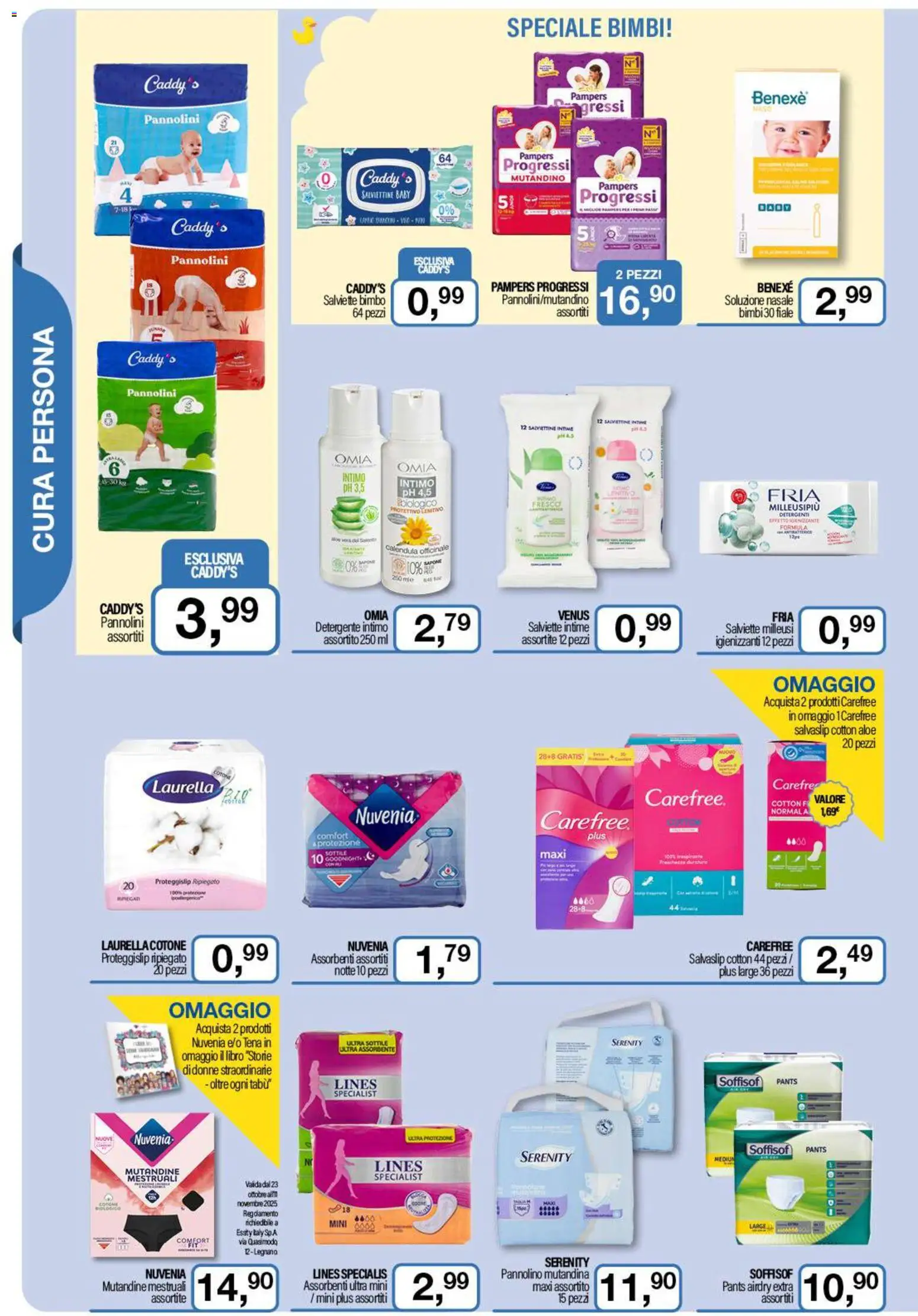 Volantino Caddy's del 23.10.2025 | Pagina: 2 | Prodotti: Sapone, Detergente, Intimo, Mutandine