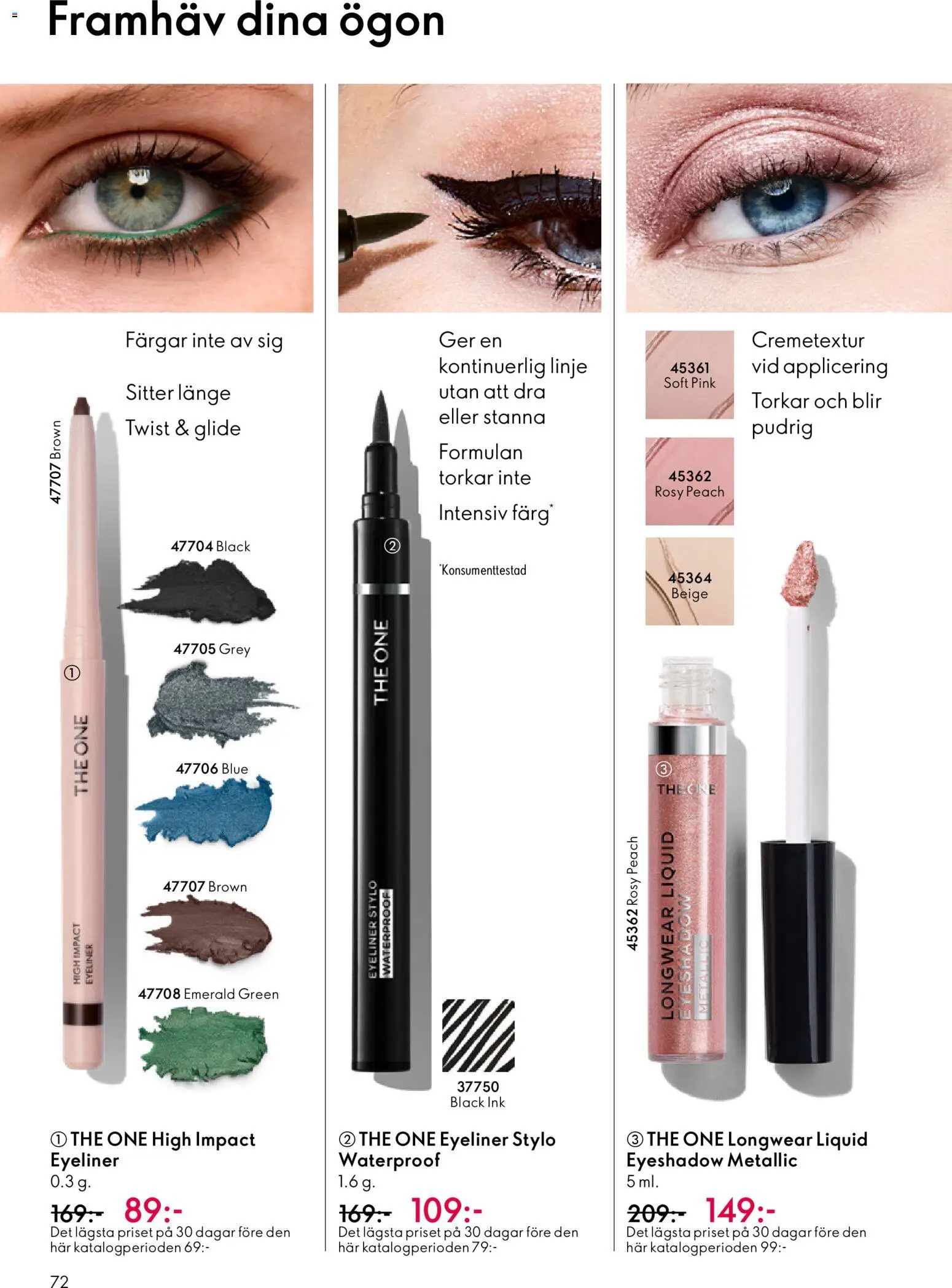 Oriflame reklamblad aktuell från 28.01.2026 | Sida: 72 | Produkter: Eyeliner