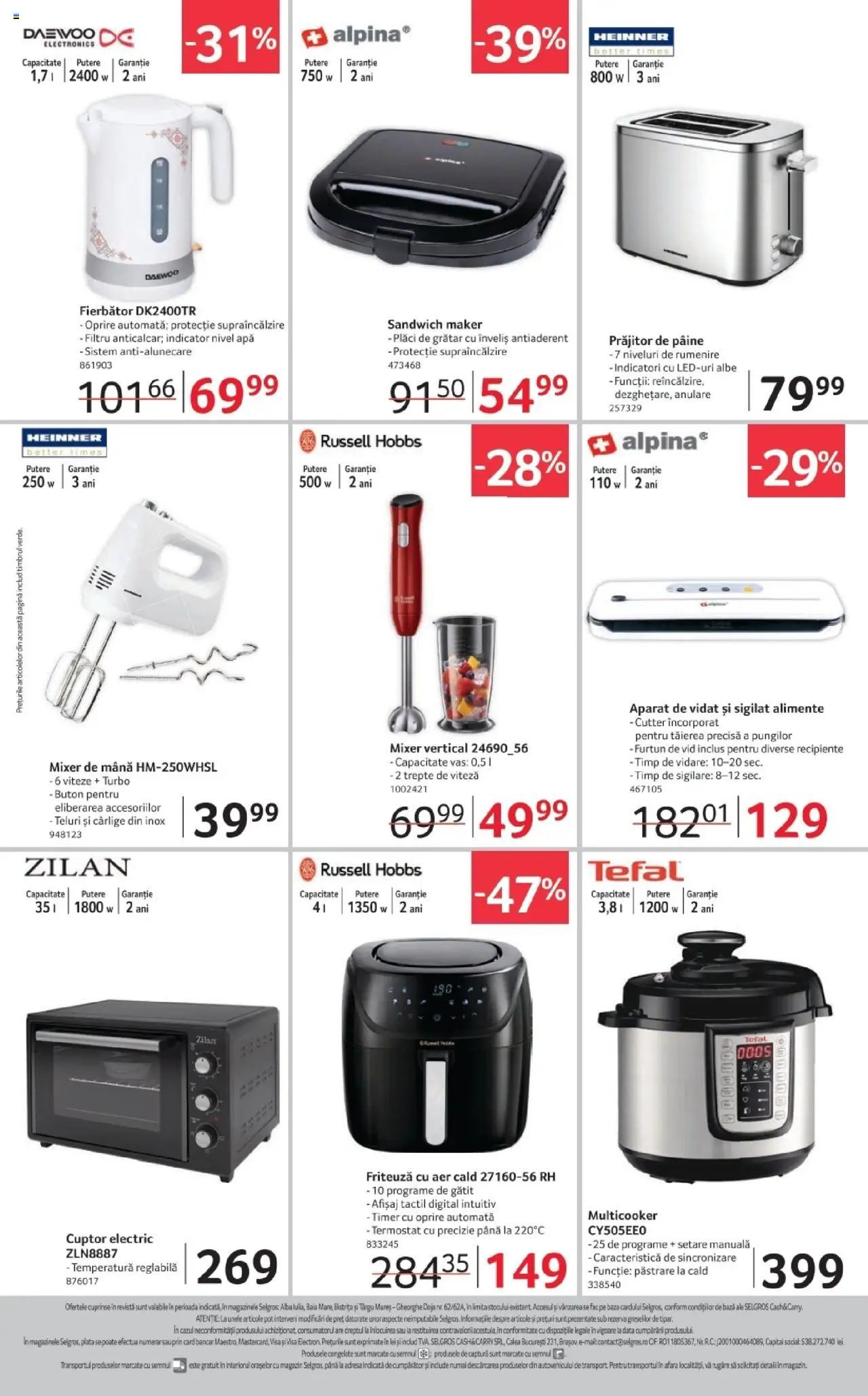 Noul catalog Selgros – valabil de la 03.10.2025 | Pagină: 24 | Produse: Cutter, Mixer, Friteuză, Recipiente