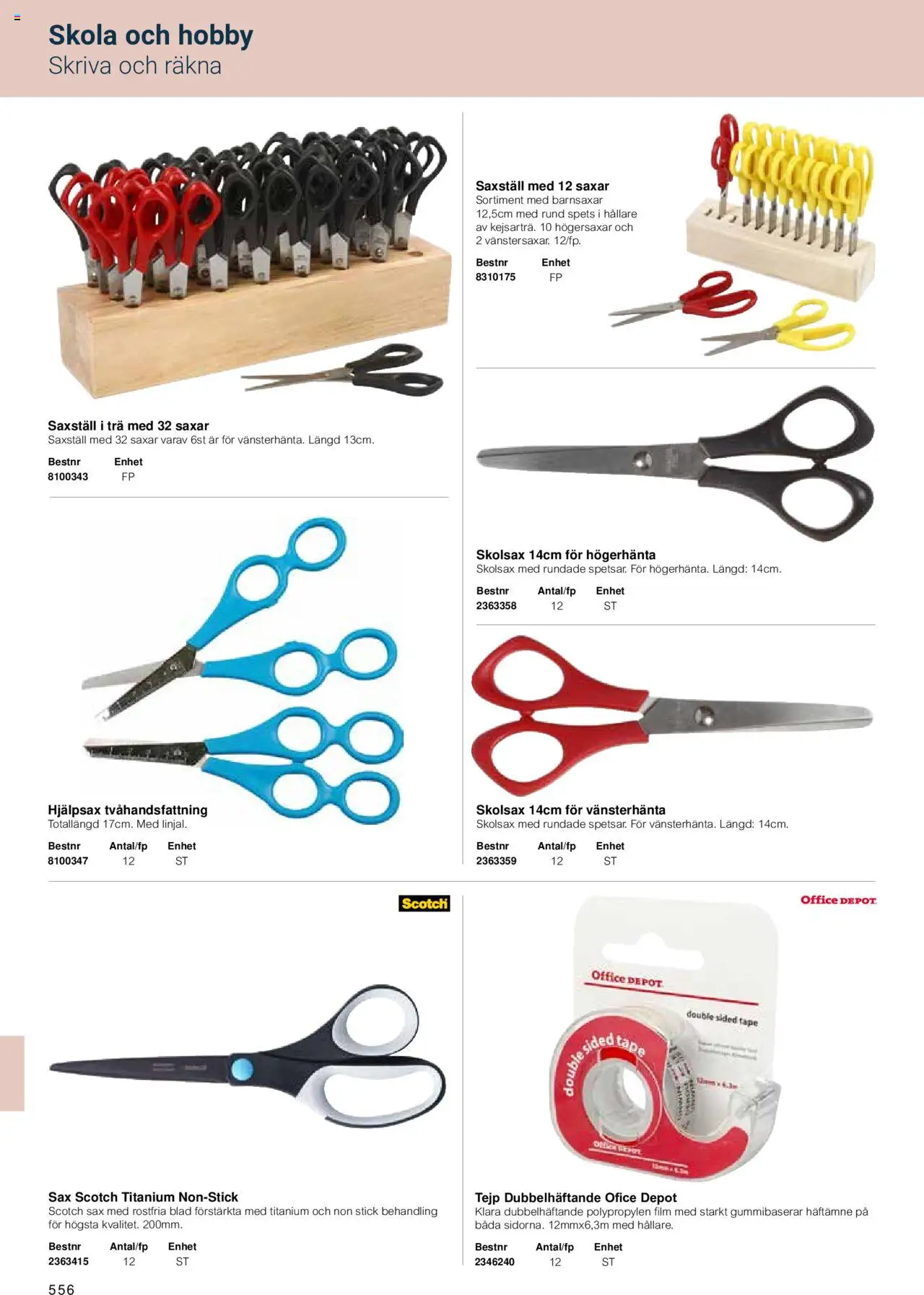 Office Depot reklamblad aktuell från 15.02.2024 | Sida: 558 | Produkter: Sax, Tejp