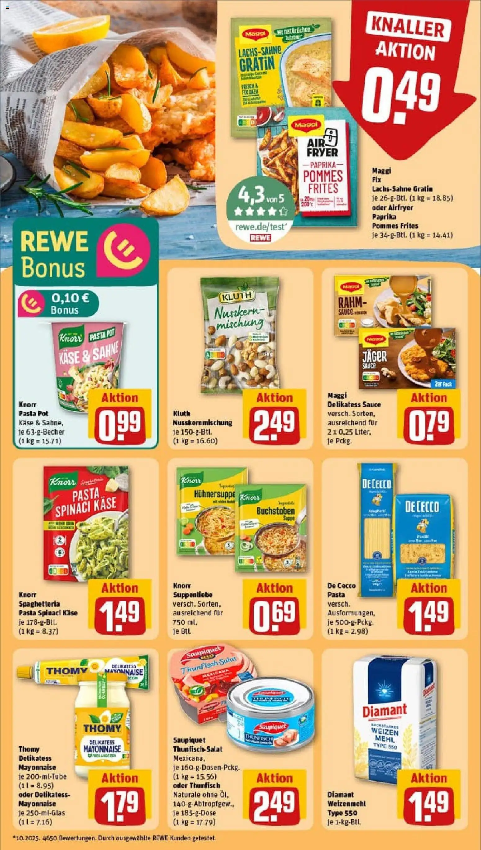 Rewe prospekt Essen	 – gültig ab 26.10.2025 | Seite: 26 | Produkte: Mehl, Mayonnaise, Maggi fix, Sahne