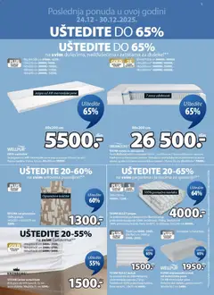 Jysk katalog - pregled Jysk kataloga - važi od 24.12.2025 | Strana: 3 | Proizvode: Dušek, Jastuk, Jorgan, Posteljine
