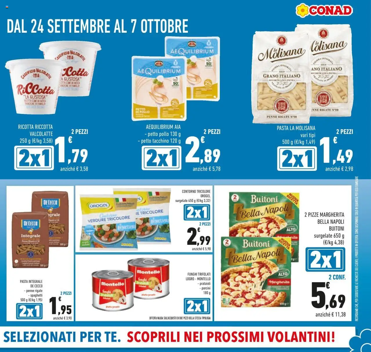 Volantino Conad del 23.09.2025 | Pagina: 5 | Prodotti: Pollo, Pasta, Funghi, Penne