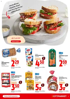  | Sivu: 3 | Tuotteet: Mozzarella, Kana, Leipä, Salami
