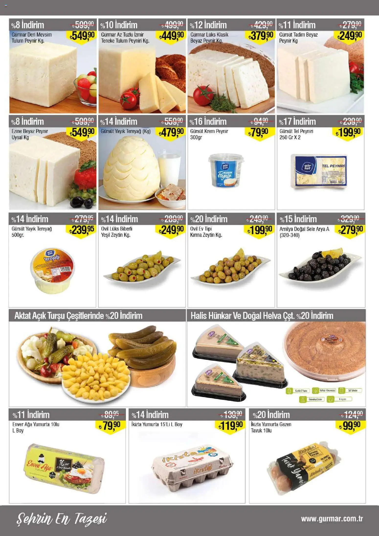 Gürmar - Katalog - 01.11.2025 tarihinden itibaren geçerlidir | Sayfa: 3 | Ürünler: Krem, Peynir, Yumurta, Tulum