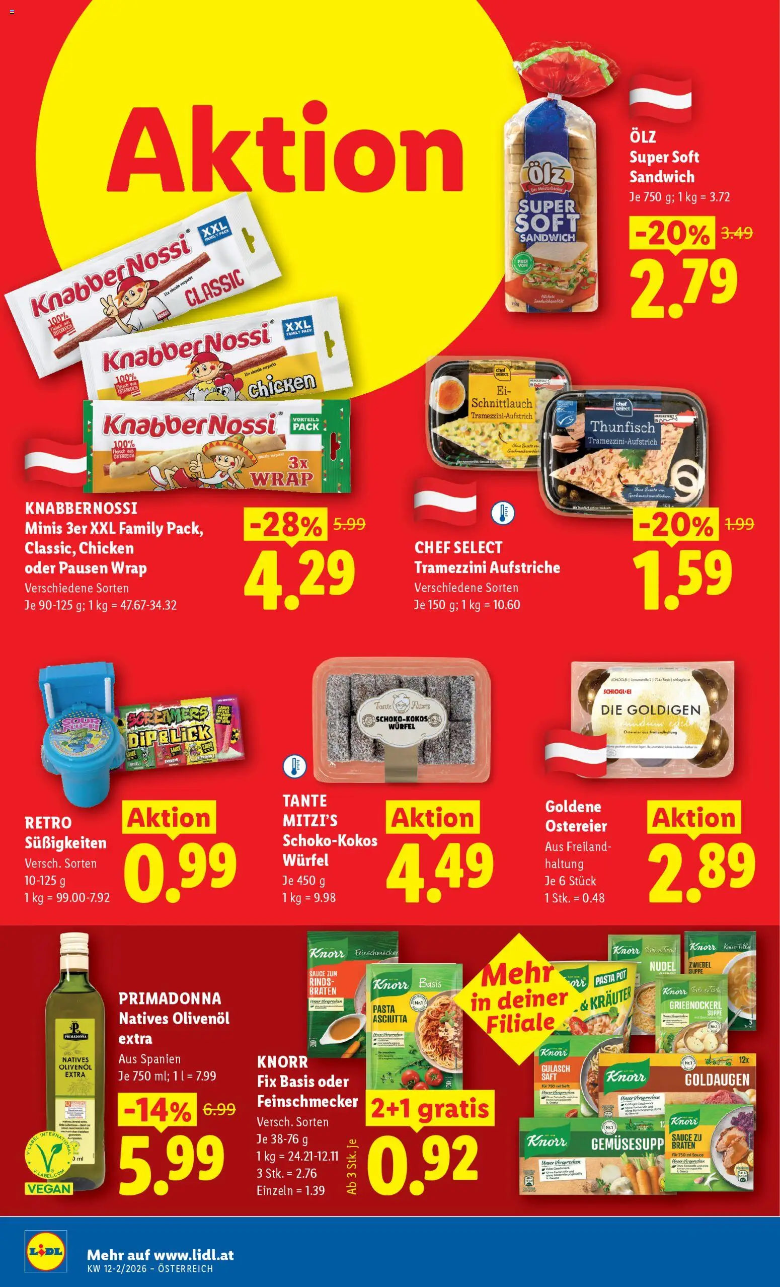 Lidl Flugblatt - Altenmarkt im Pongau, St. Johann im Pongau, Zell am See gültig ab 19.03.2026 | Seite: 18 | Produkte: Süßigkeiten, Pasta, Saft