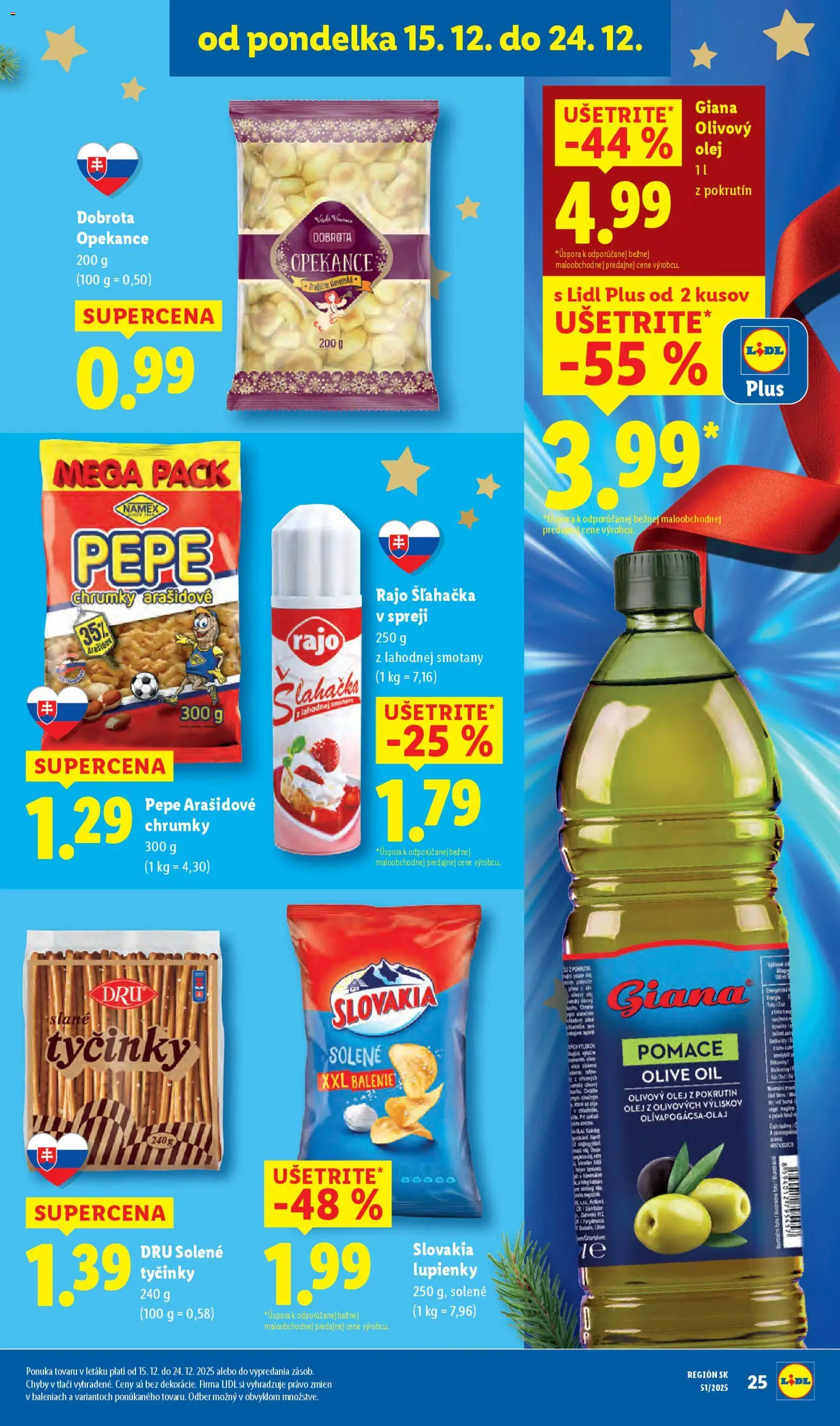 Nové Lidl akcie – leták je platný od 18.12.2025 | Strana: 65 | Produkty: Olej, Olivový olej, Šľahačka