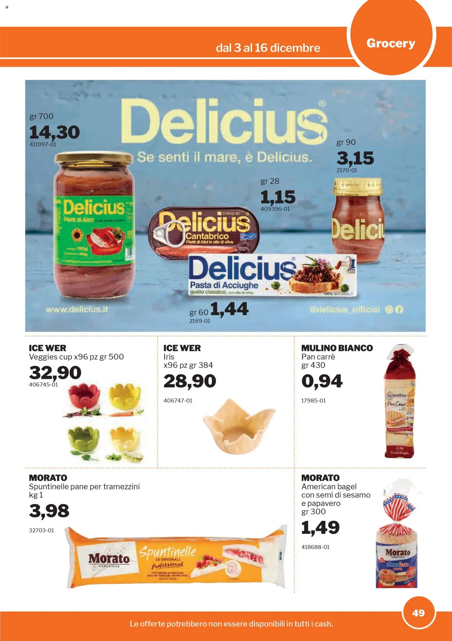 Volantino Sogegross del 03.12.2025 | Pagina: 49 | Prodotti: Olio, Pasta, Acciughe, Alici