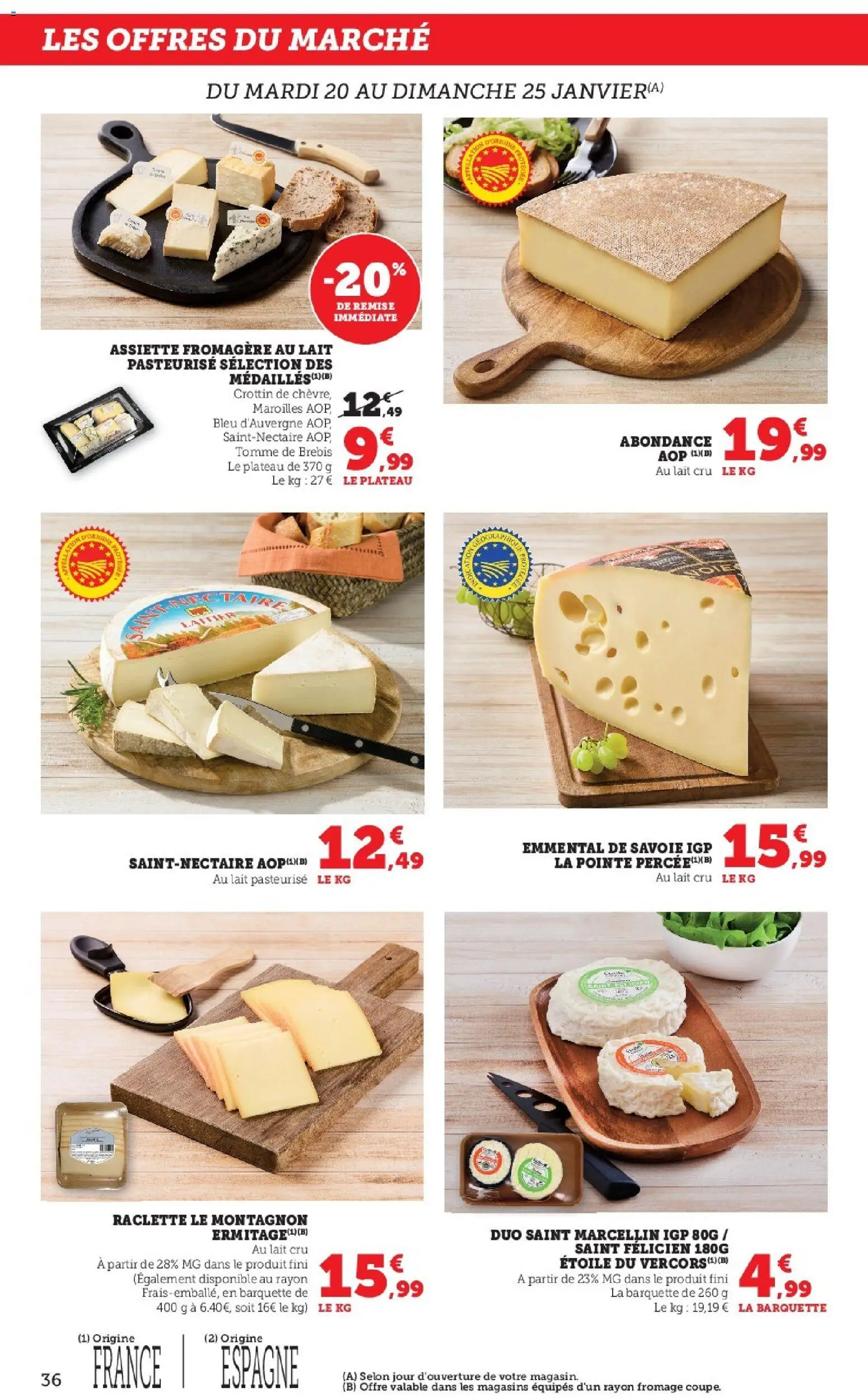 {H1} | Page: 36 | Produits: Plateau, Emmental, Raclette, Lait