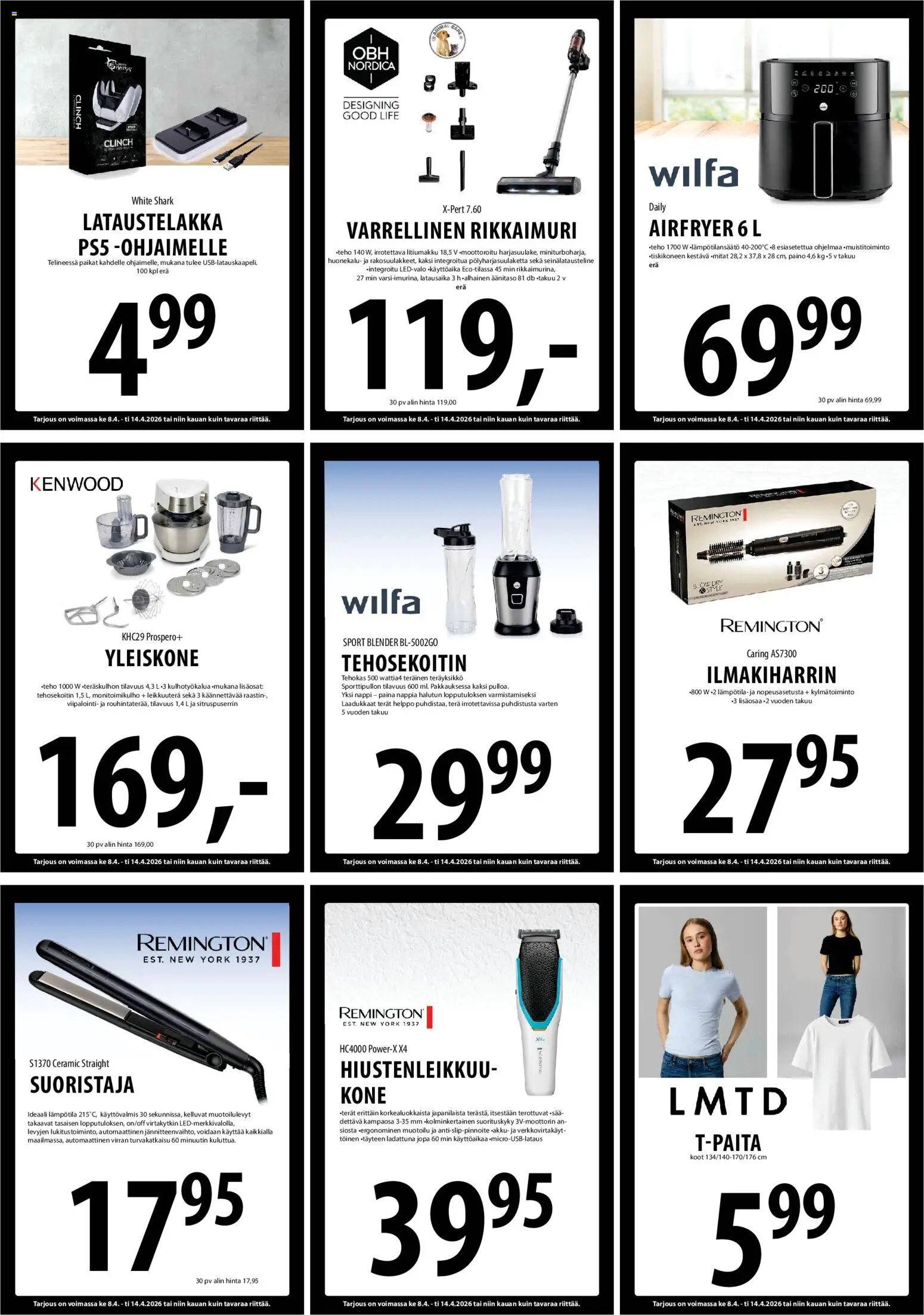 Tuuri tarjoukset – voimassa 08.04.2026 alkaen | Sivu: 17 | Tuotteet: Ilmakiharrin, Tehosekoitin