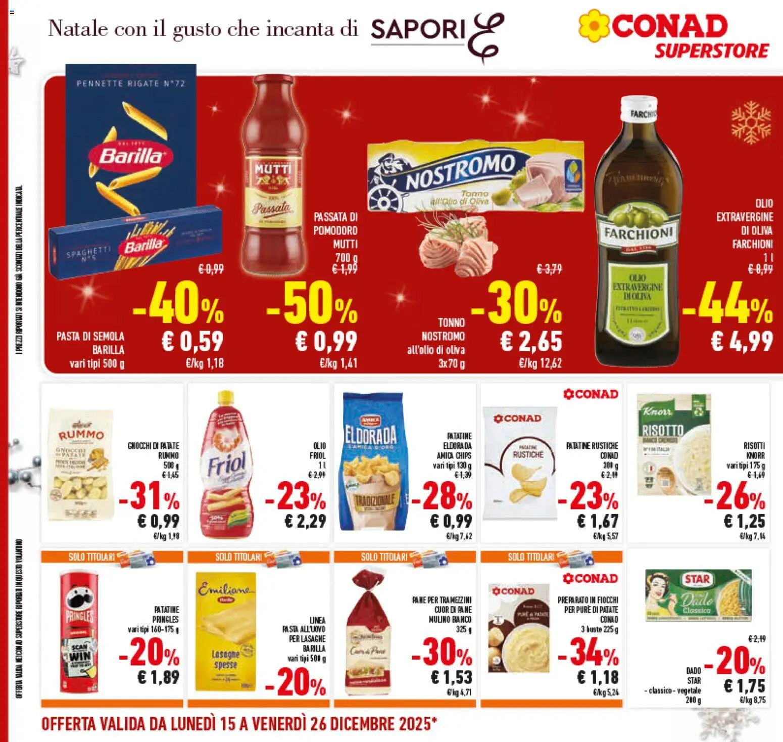 Volantino Conad del 15.12.2025 | Pagina: 36 | Prodotti: Pane, Pasta, Pennette, Gnocchi