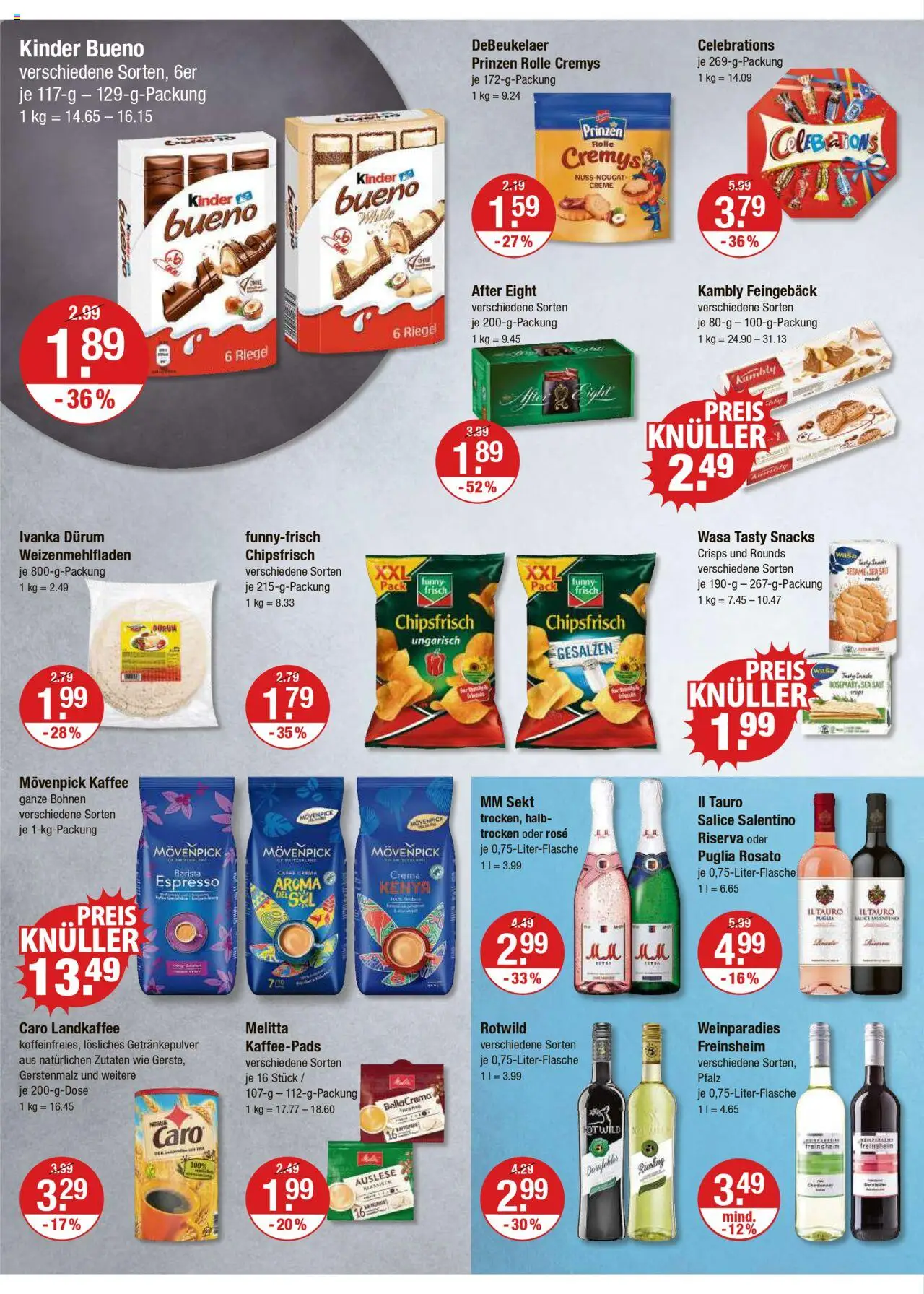 V-Markt - Schwaben/Oberbayern - gültig ab dem 28.08.2025 | Seite: 8 | Produkte: Melitta, Celebrations, Creme, Movenpick kaffee