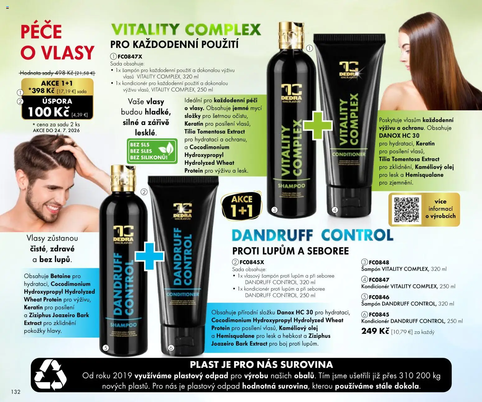 Nové Dedra akcie – leták je platný od 24.04.2026 | Strana: 32 | Produkty: Olej, Protein, Šampón, Kondicionér