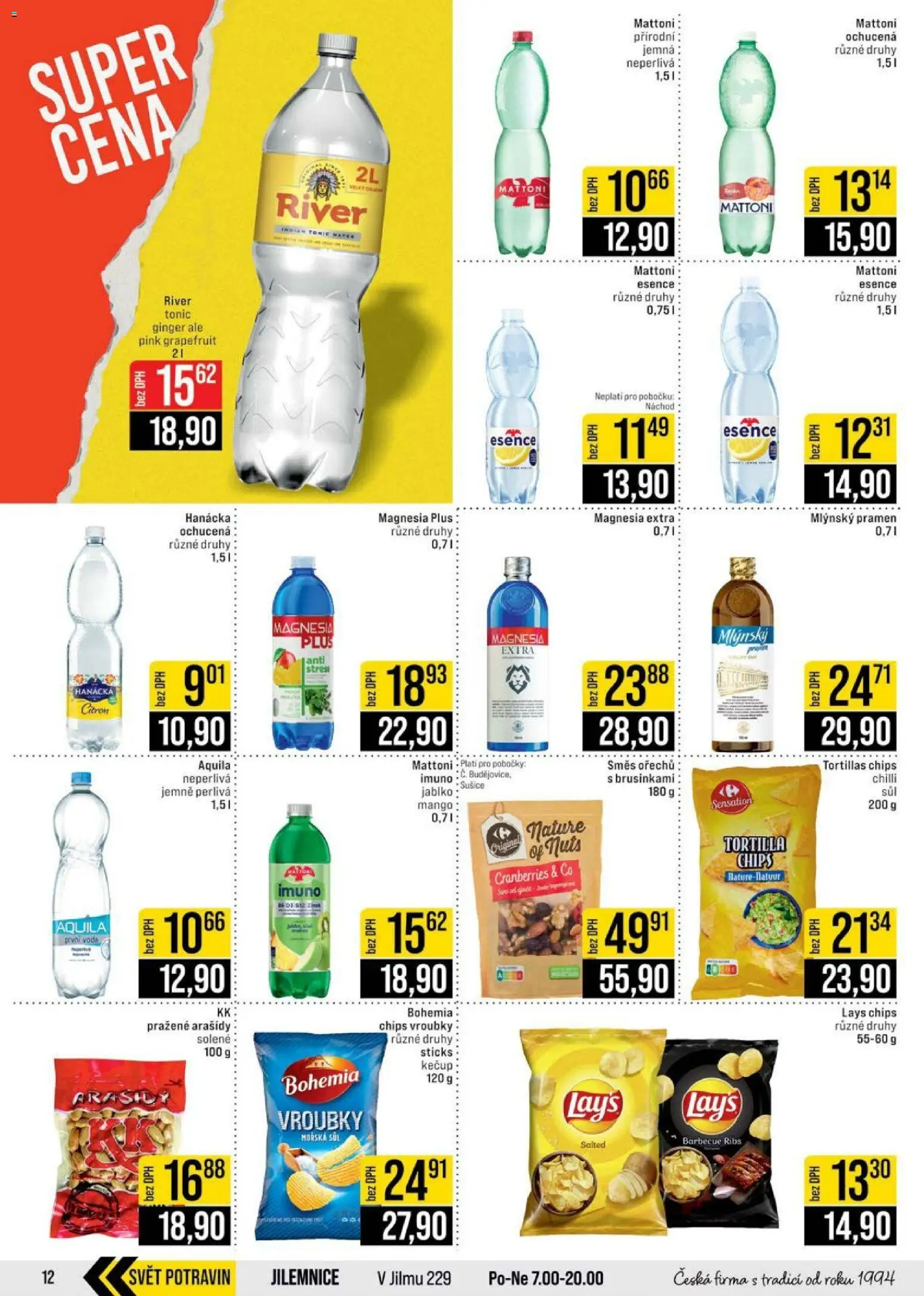 Jip leták - Cash & Carry od 04.02.2026 | Strana: 12 | Produkty: Tortilla chips, Ginger Ale, Směs ořechů, Aquila