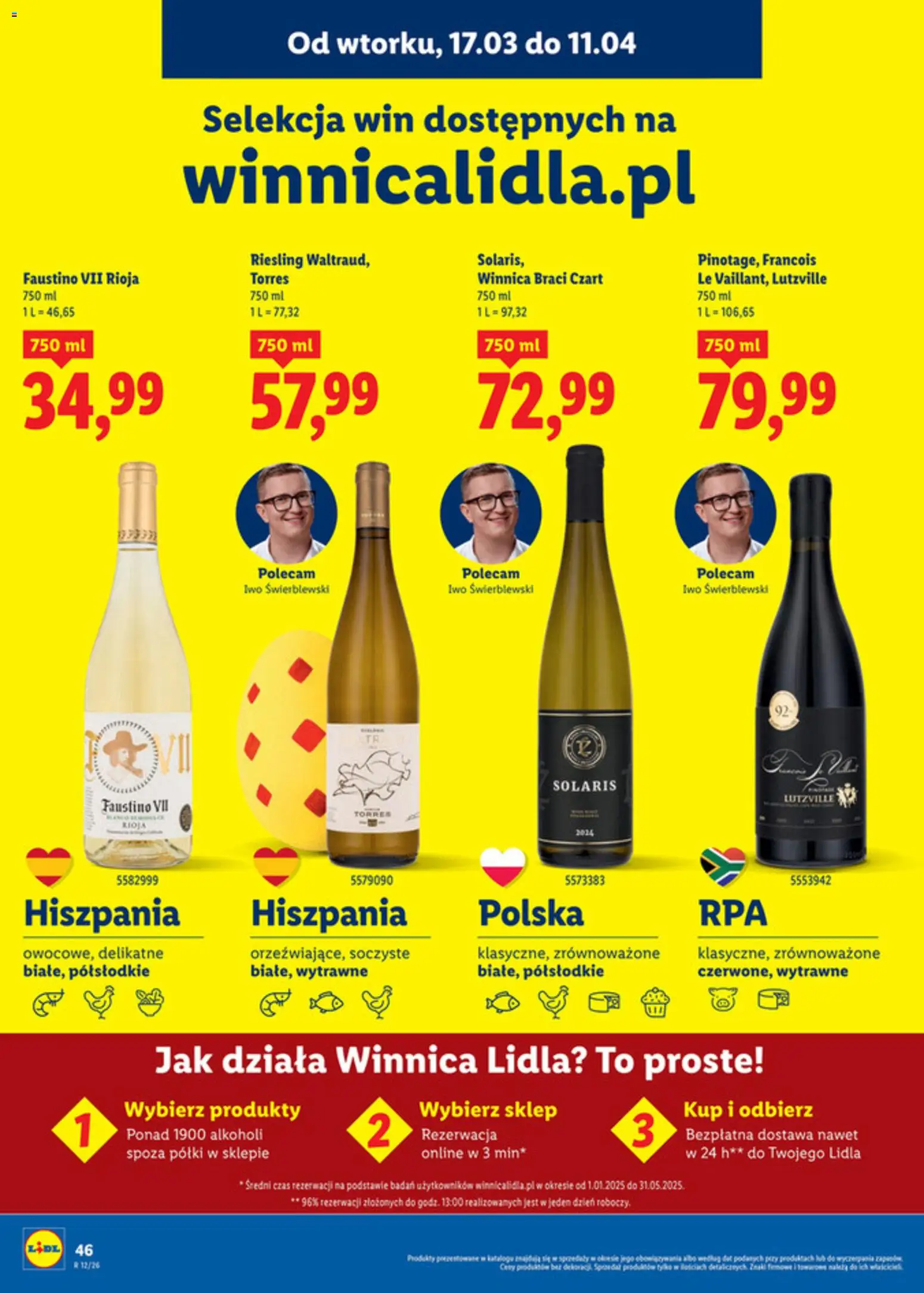 Lidl Katalog alkoholi mocnych i win od 17.03.2026 | Strona: 47 | Produkty: Riesling